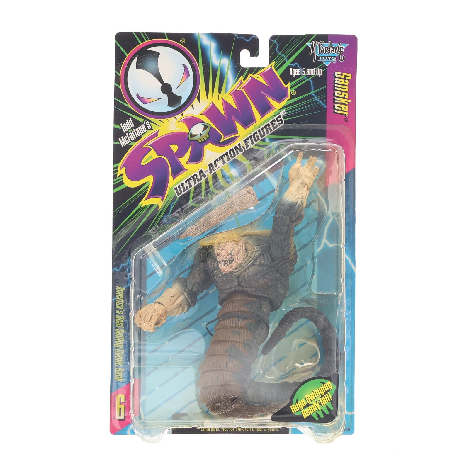 【中古即納】[FIG] スポーン・ウルトラ・アクションフィギュア シリーズ6 サンスカー(ヒューマンヘッド/青目) SPAWN 完成品 可動フィギュア マクファーレン・トイズ(19991231)