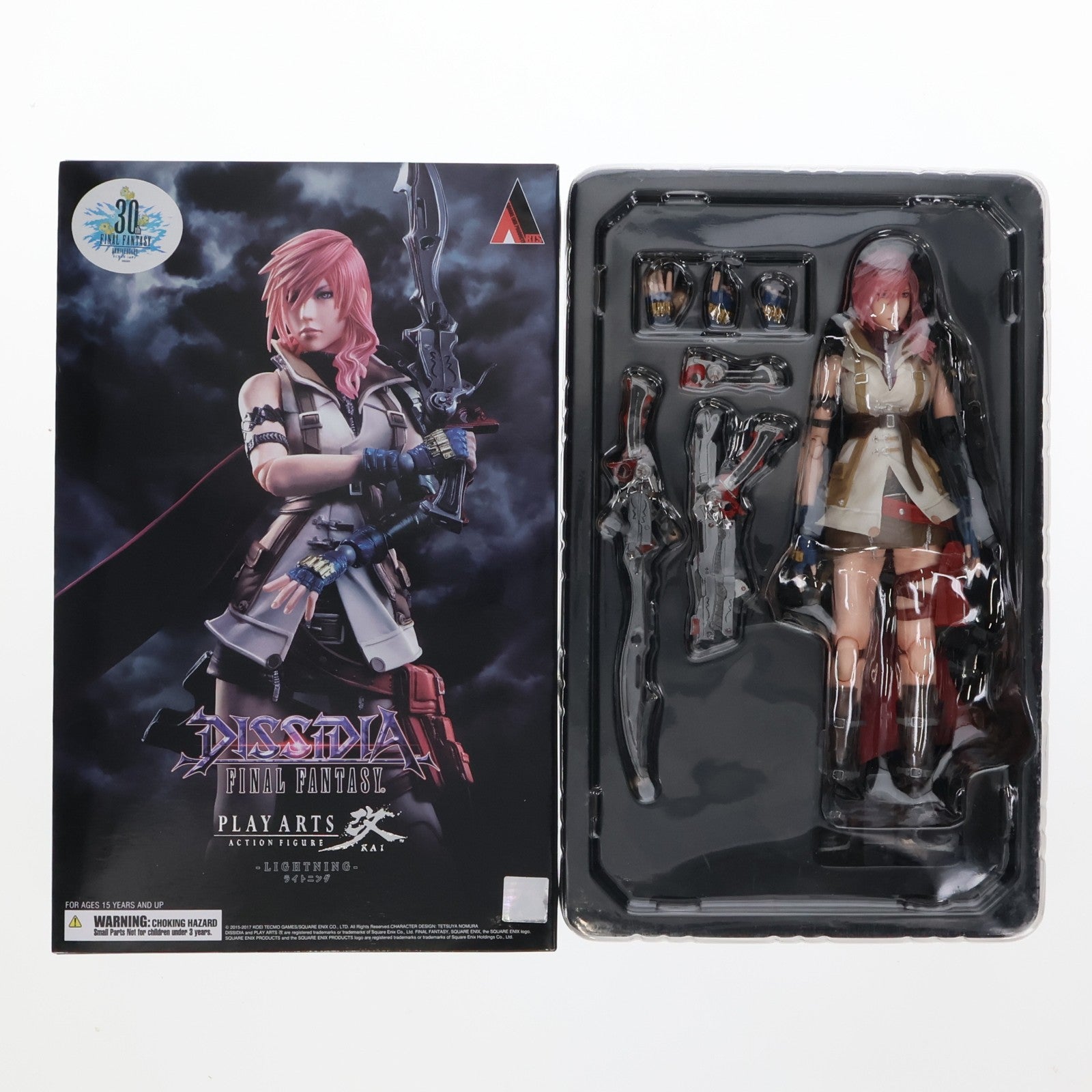【中古即納】[FIG] PLAY ARTS改(プレイアーツ改) ライトニング DISSIDIA FINAL FANTASY(ディシディア ファイナルファンタジー) 完成品 可動フィギュア スクウェア・エニックス(20180112)