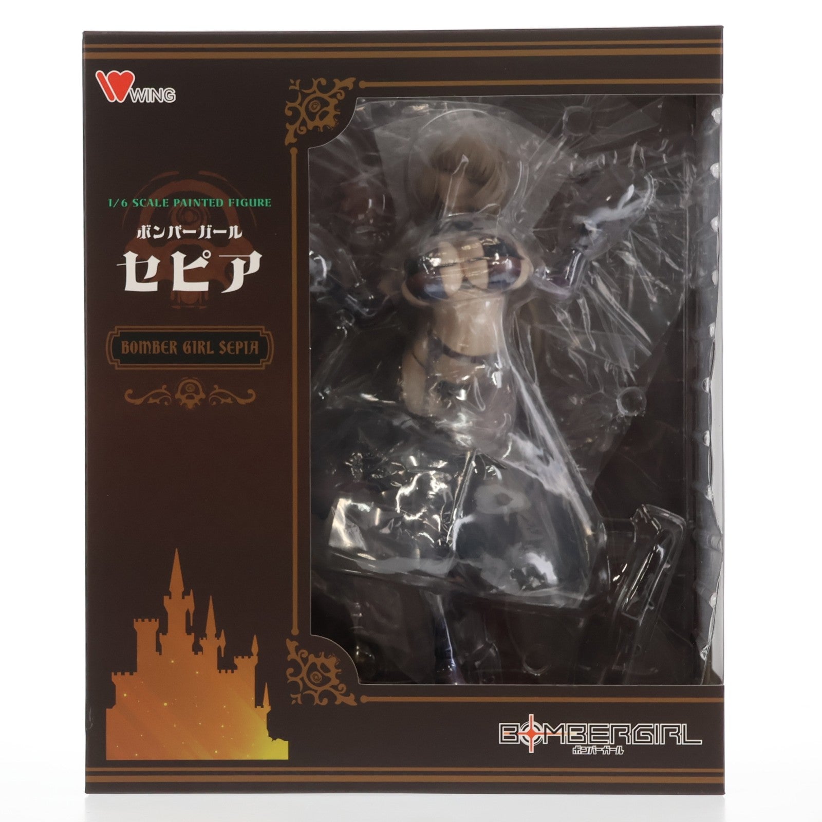 【中古即納】[FIG] 初期不良対応パーツ付属 セピア BOMBERGIRL(ボンバーガール) 1/6 完成品 フィギュア GOODSMILE ONLINE SHOP&Amazon.co.jp&あみあみ限定 ウイング(20220531)