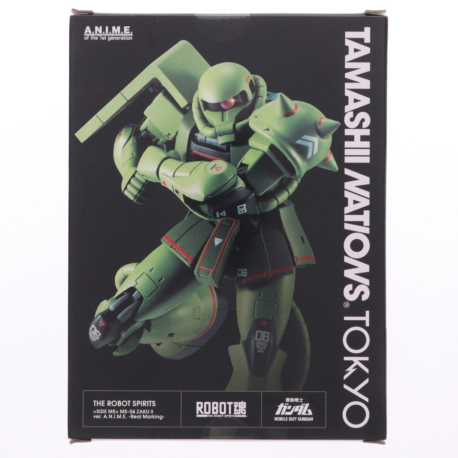 【中古即納】[FIG] ROBOT魂(SIDE MS) MS-06 量産型ザク ver. A.N.I.M.E. ～リアルマーキング～ 機動戦士ガンダム 完成品 可動フィギュア TAMASHII NATIONS TOKYO限定 バンダイスピリッツ(20190427)