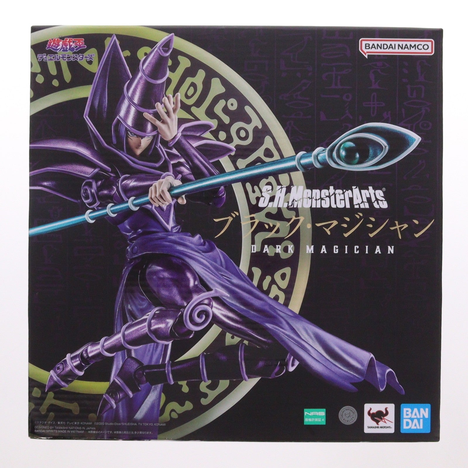 【中古即納】[FIG] S.H.MonsterArts(モンスターアーツ) ブラック・マジシャン 遊☆戯☆王デュエルモンスターズ 完成品 可動フィギュア バンダイスピリッツ(20250329)