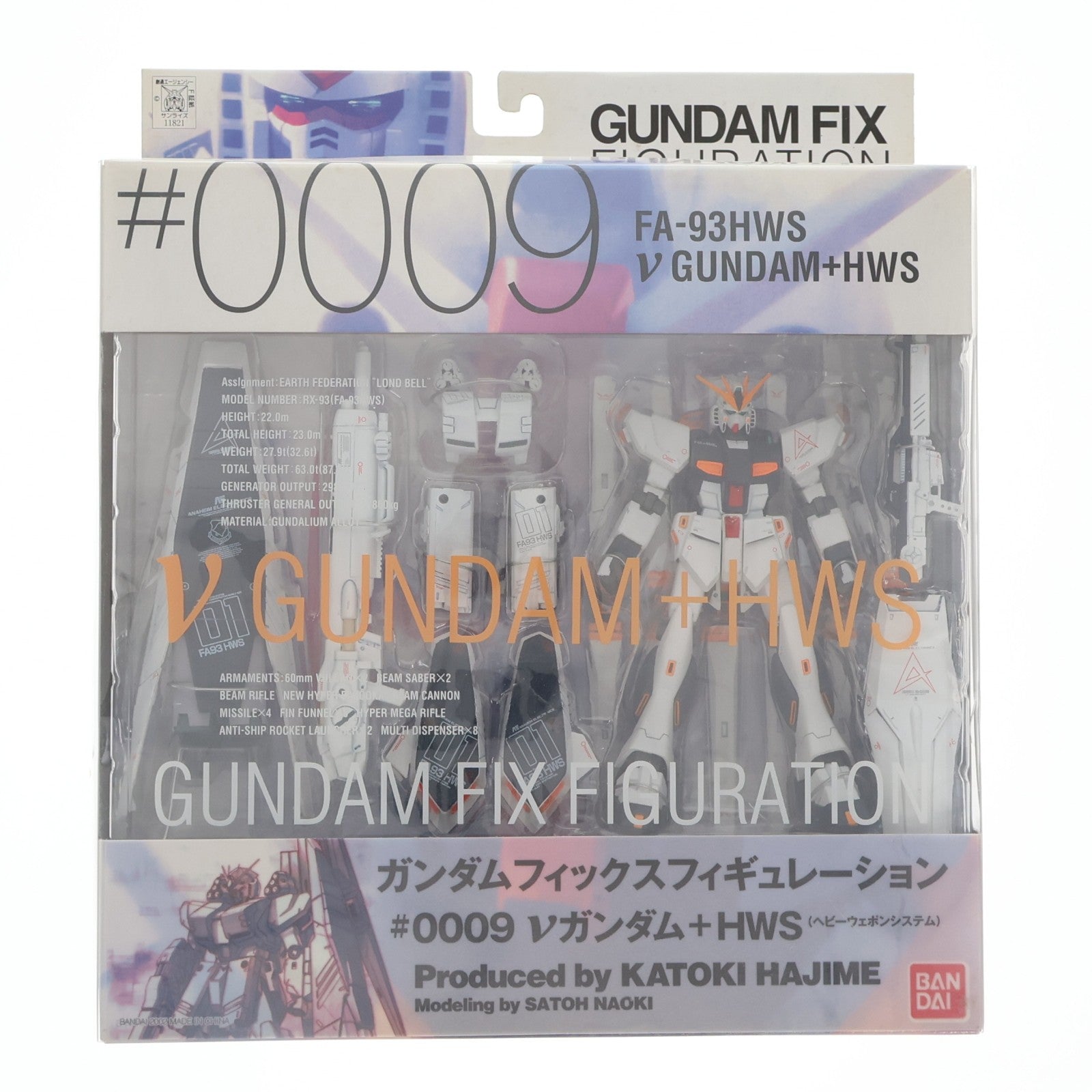 【中古即納】[FIG] GUNDAM FIX FIGURATION #0009 νガンダム+HWS(ヘビーウェポンシステム) 機動戦士ガンダム 逆襲のシャア 完成品 可動フィギュア バンダイ(20020727)