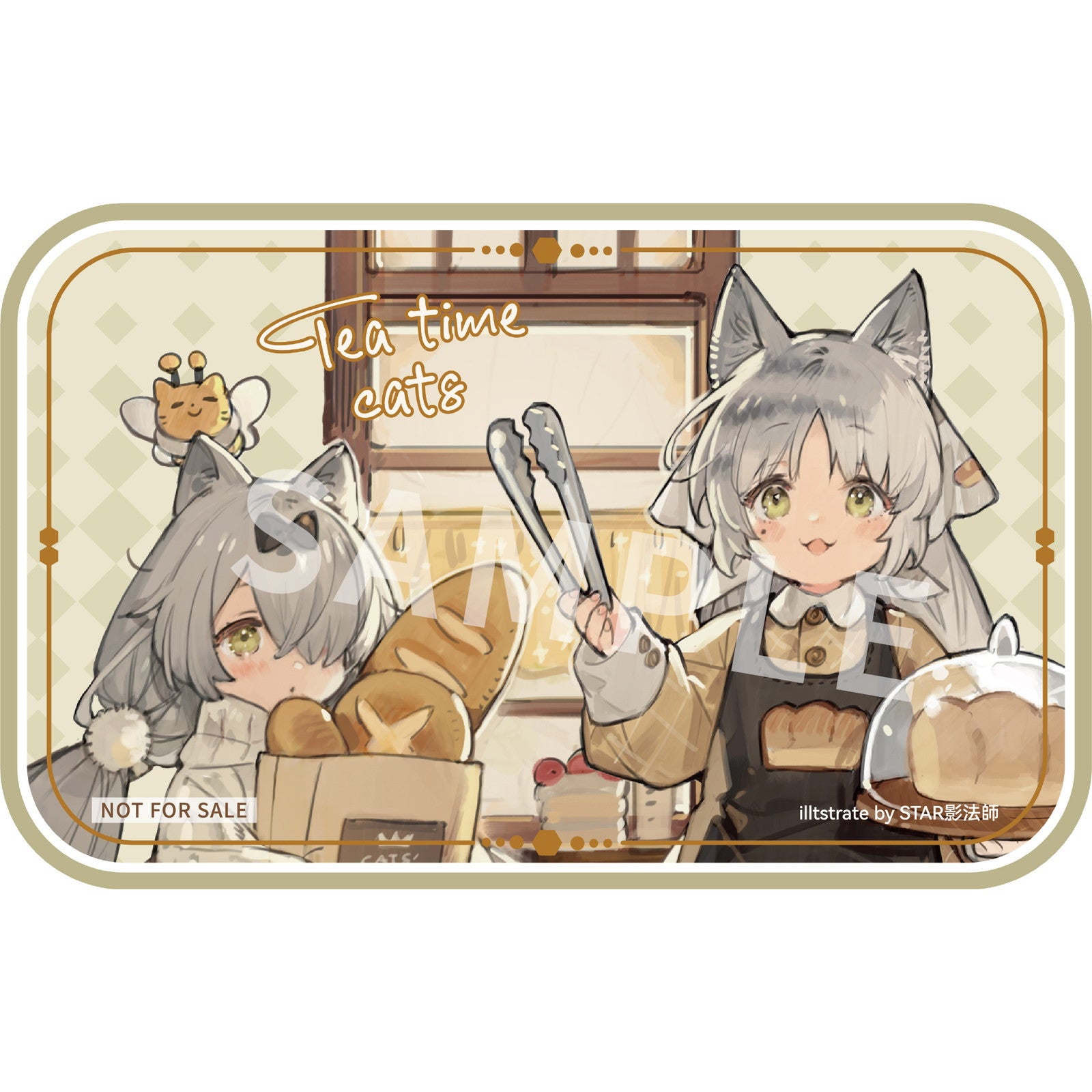 【中古即納】[FIG] セット購入特典付属 DLCシリーズ ティータイム キャッツ シーン にゃん町「パン屋」店員にゃん&お客にゃんセット 完成品 フィギュア RIBOSE(核糖文化)(20250531)