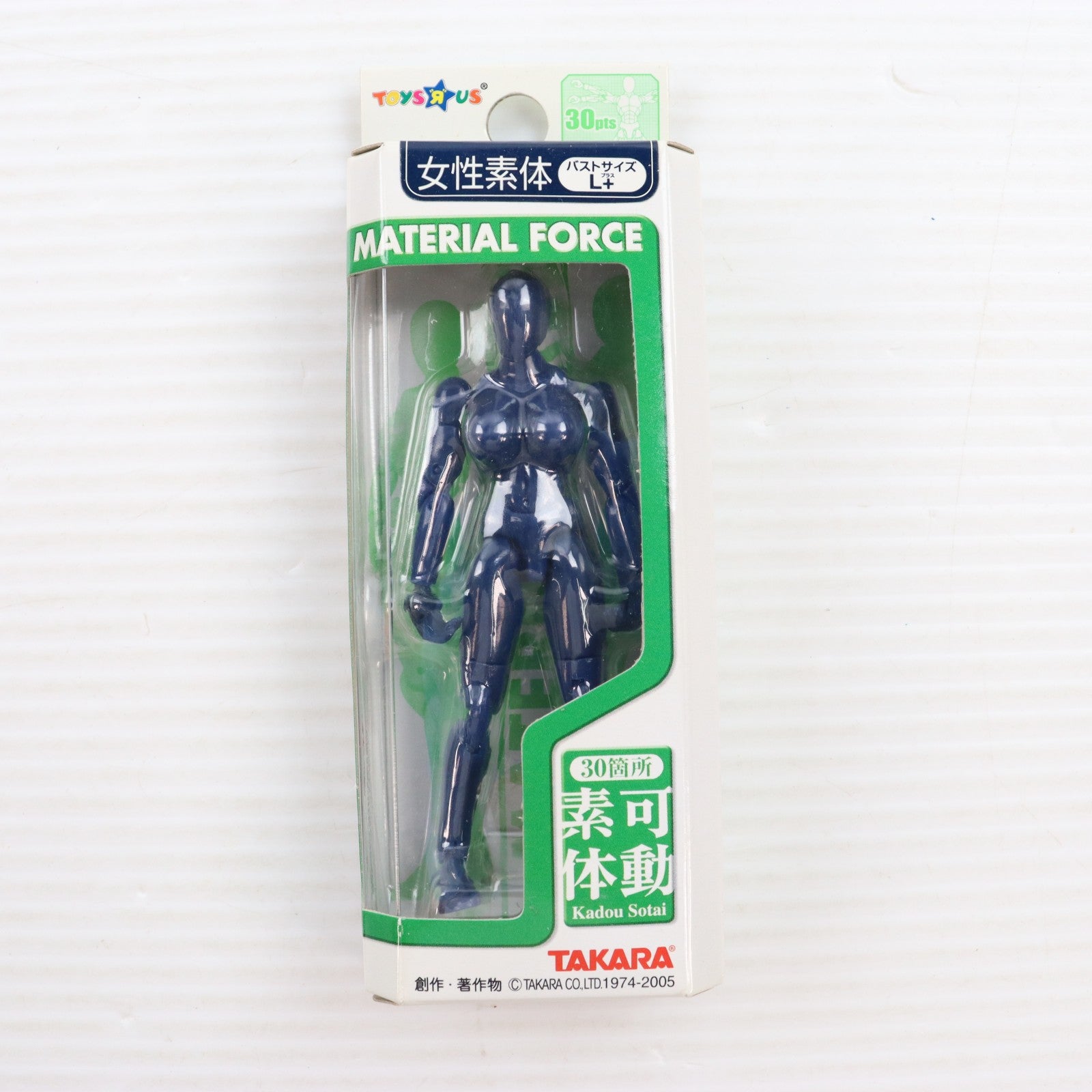 【中古即納】[FIG] トイザらス限定 ミクロマン ミクロレディナタシオン マテリアルフォース 女性素体 紺色 バストサイズL+ 完成品 可動フィギュア(ML-30) タカラ(20041231)