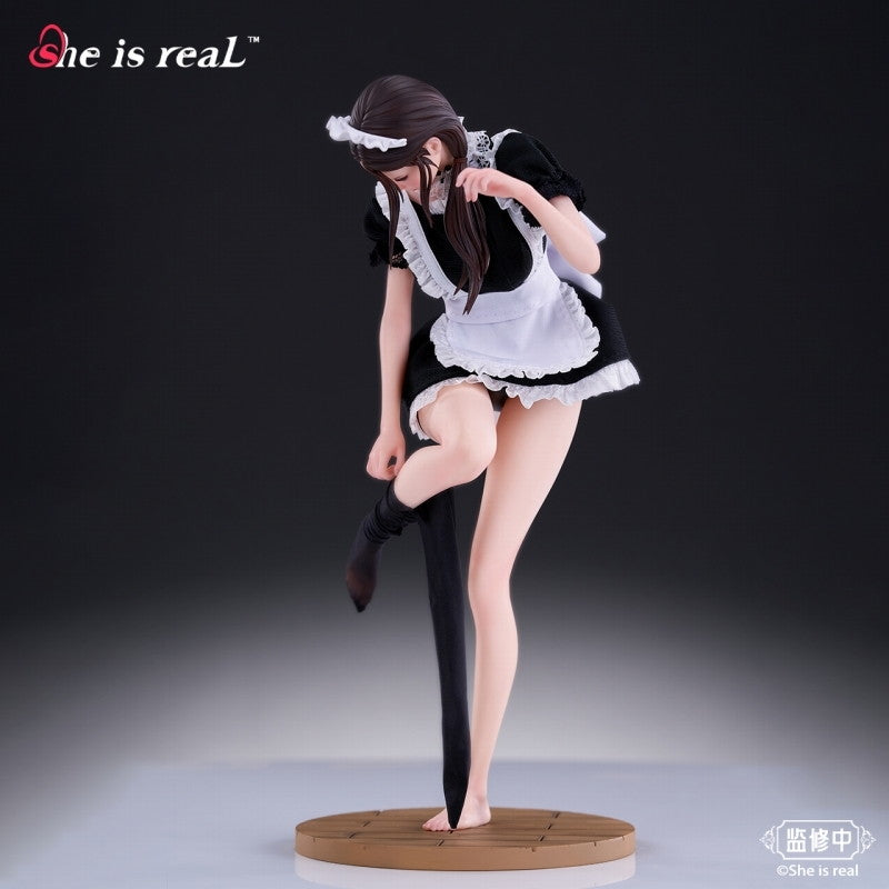 【中古即納】[FIG] ポストカード&背景屏風付属 She is real Water Droplet メイド 1/6 完成品 フィギュア BearPanda(ベアパンダ)(20260131)