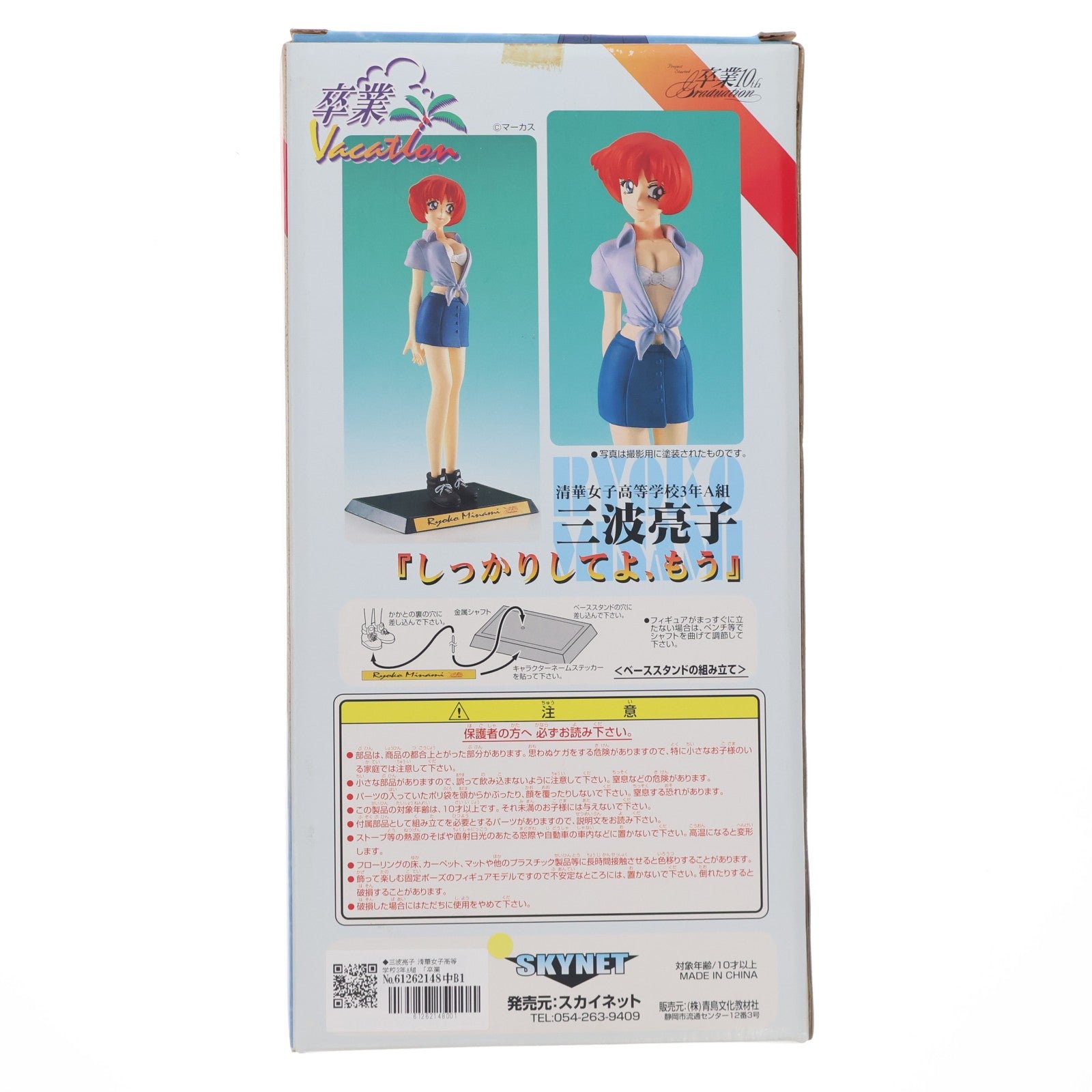 【中古即納】[SFT] SKYNET フィギュアメイトシリーズ NO.1 三波亮子(みなみりょうこ) 清華女子高等学校3年A組 卒業Vacation 1/6 完成品 ソフビフィギュア アオシマ(19991231)
