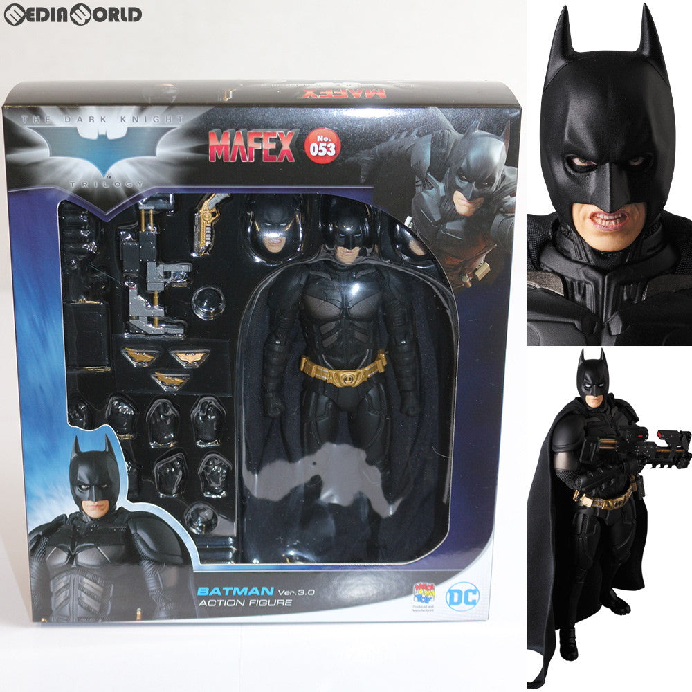 【中古即納】[FIG] マフェックス No.053 MAFEX BATMAN(バットマン) Ver.3.0 THE DARK KNIGHT RISES(ダークナイト ライジング) 完成品 可動フィギュア メディコム・トイ(20180601)