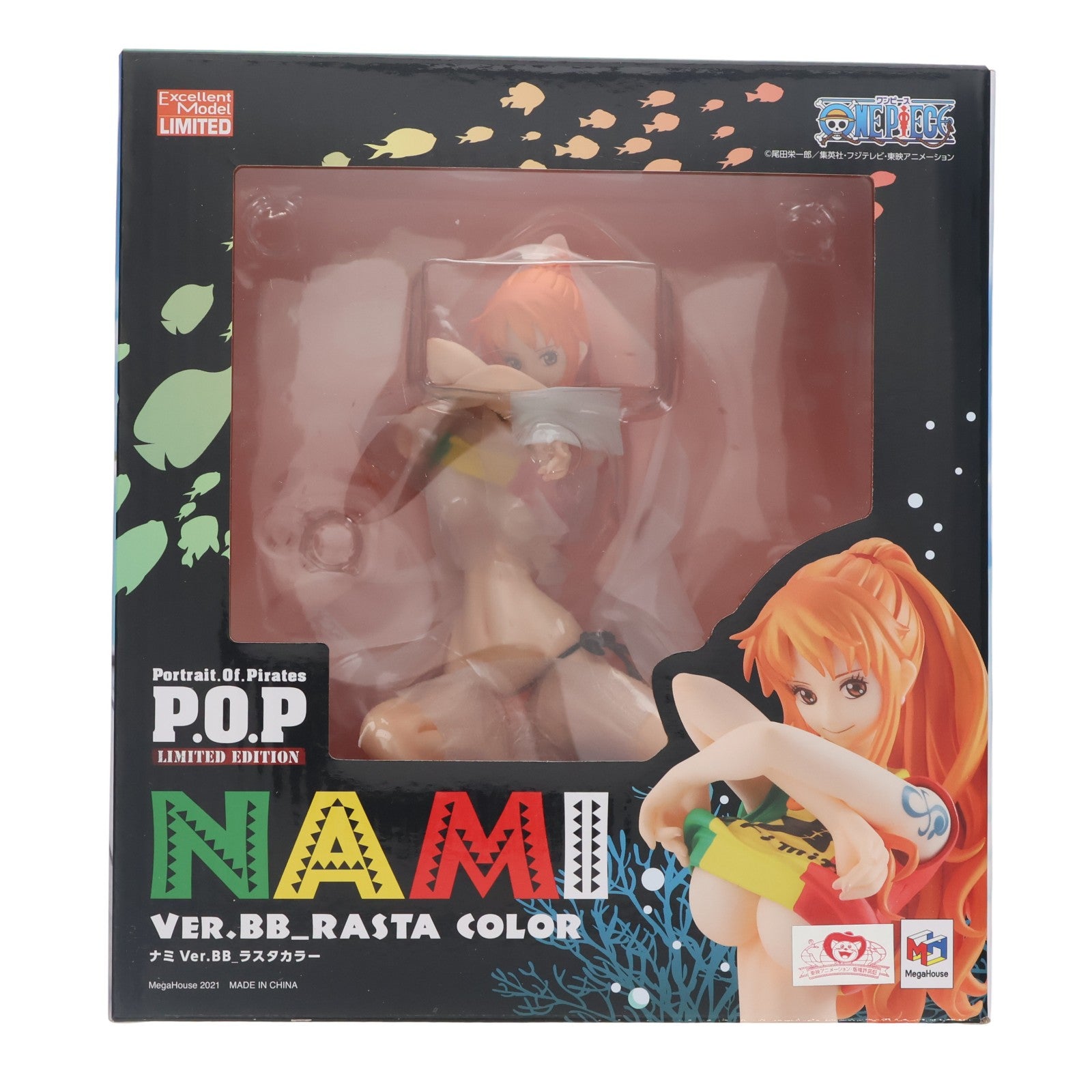 【中古即納】[FIG] Portrait.Of.Pirates P.O.P ナミ Ver.BB_Rasta color ワンピース『LIMITED EDITION』 ONE PIECE(ワンピース) 完成品 フィギュア メガトレショップ&オンラインショップ限定 メガハウス(20210131)