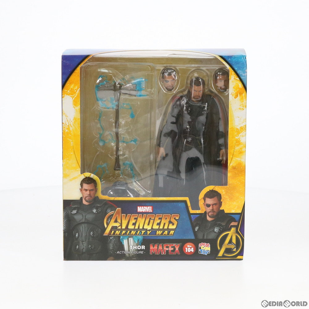 【中古即納】[FIG] マフェックス No.104 MAFEX THOR(ソー) AVENGERS INFINITY WAR(アベンジャーズ/インフィニティ・ウォー) 完成品 可動フィギュア メディコム・トイ(20200531)