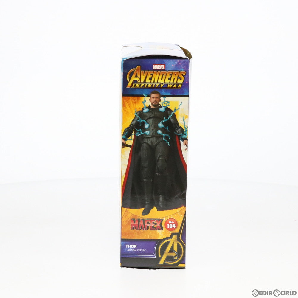 【中古即納】[FIG] マフェックス No.104 MAFEX THOR(ソー) AVENGERS INFINITY WAR(アベンジャーズ/インフィニティ・ウォー) 完成品 可動フィギュア メディコム・トイ(20200531)