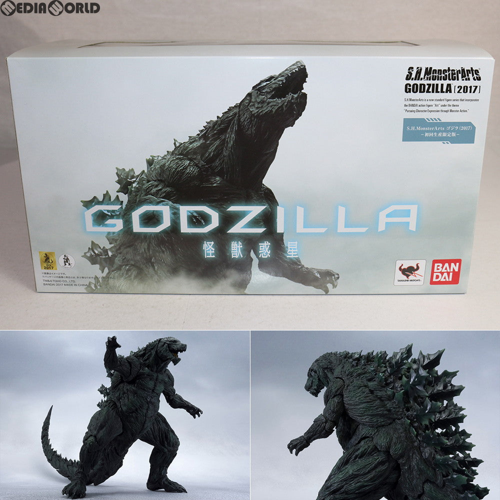 【中古即納】[FIG] S.H.MonsterArts(モンスターアーツ) ゴジラ(2017)-初回生産限定版- GODZILLA(ゴジラ) 怪獣惑星 完成品 フィギュア バンダイ(20171202)