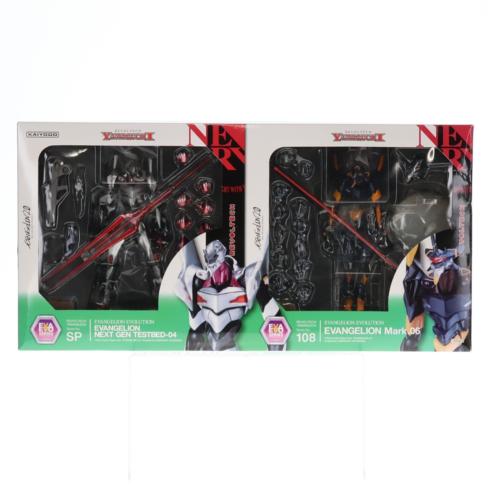 【中古即納】[FIG] EVANGELION STORE限定 リボルテックヤマグチ No.SP&108 Evangelion Evolution エヴァンゲリオン4号機&Mark.06 プレミアムBOXセット ヱヴァンゲリヲン新劇場版:破 完成品 可動フィギュア 海洋堂(20120228)