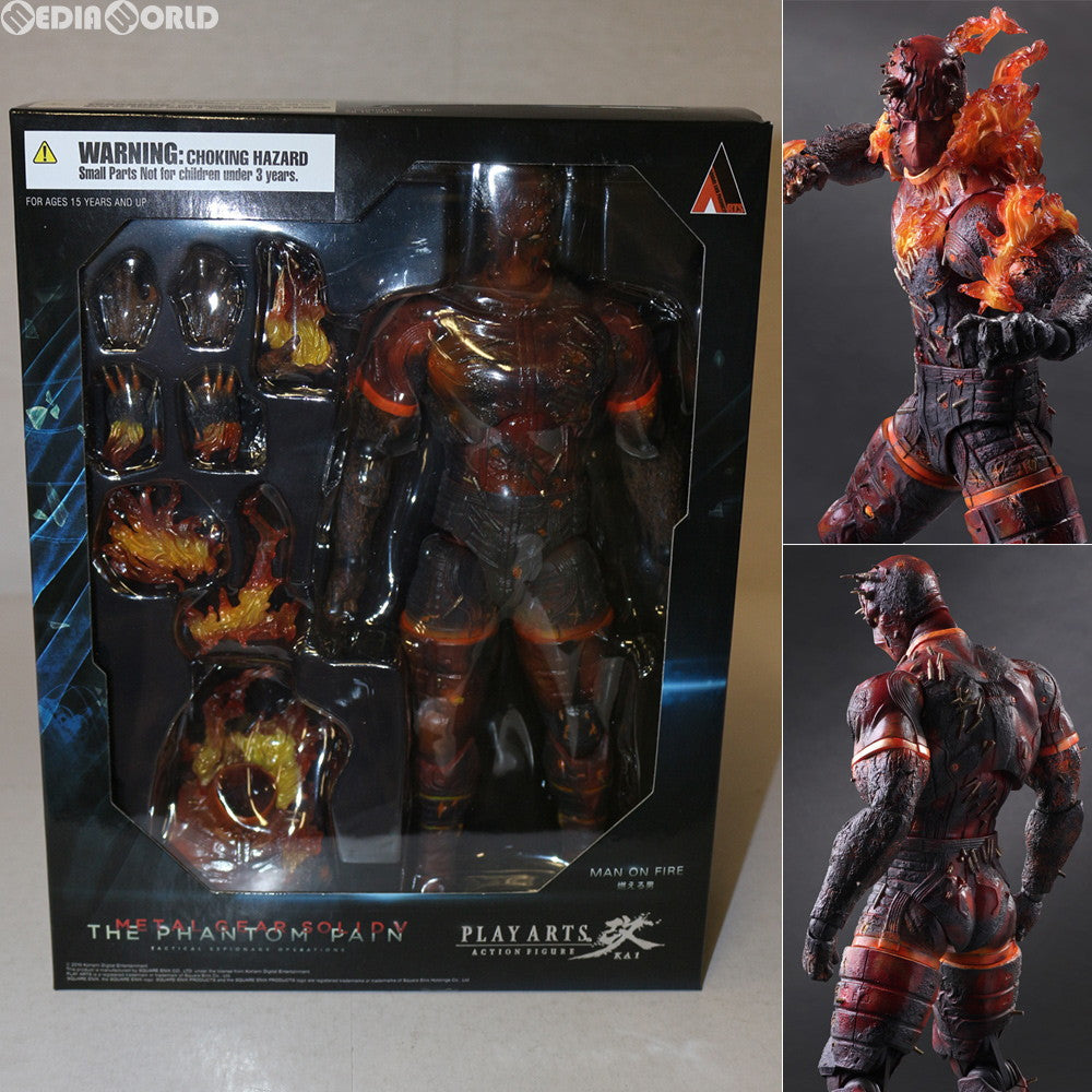 【中古即納】[FIG] PLAY ARTS改(プレイアーツ改) 燃える男 METAL GEAR SOLID V: THE PHANTOM PAIN(メタルギアソリッド5 ファントムペイン) 完成品 可動フィギュア スクウェア・エニックス(20150911)