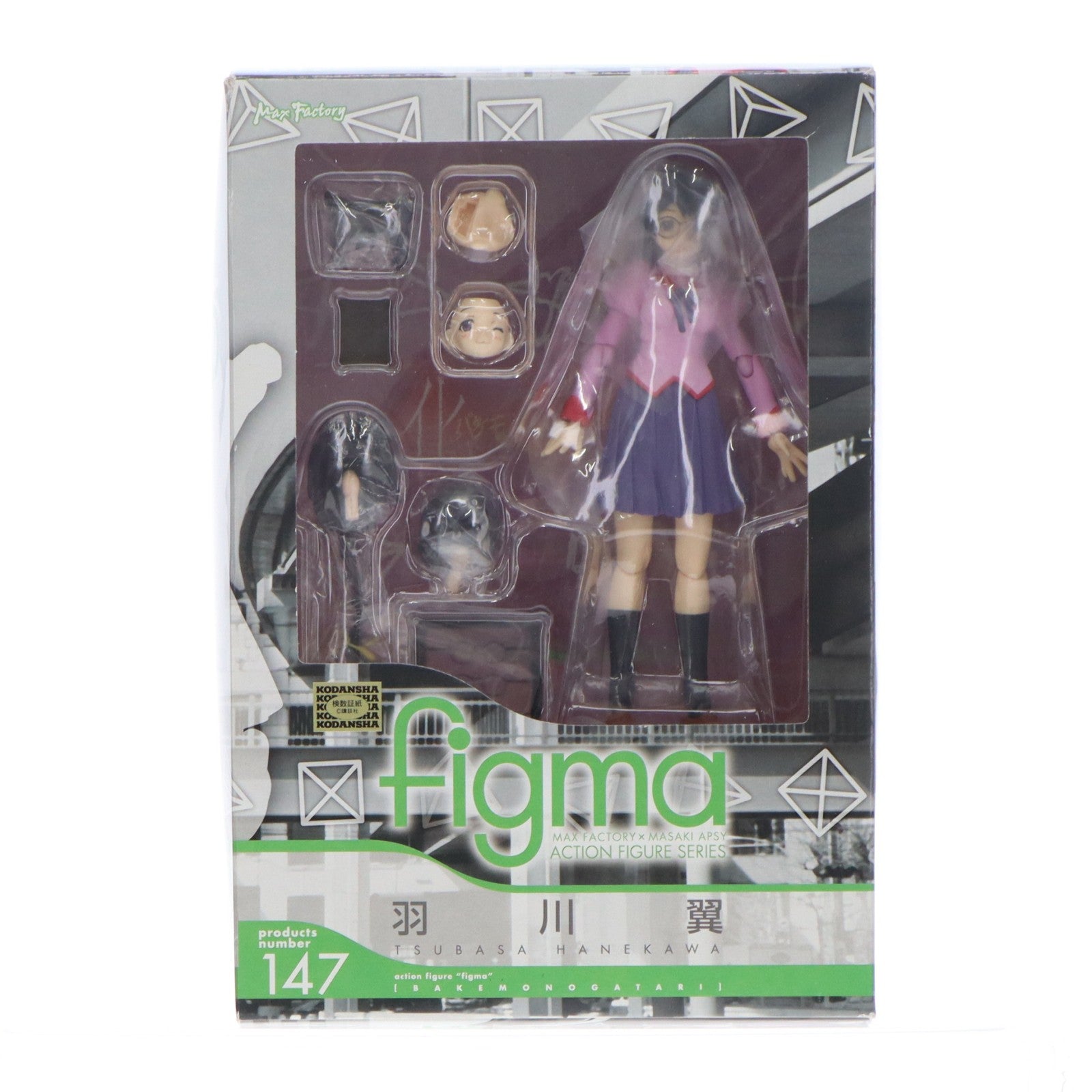 【中古即納】[FIG] figma(フィグマ) 147 羽川翼(はねかわつばさ) 化物語 完成品 可動フィギュア マックスファクトリー(20120819)