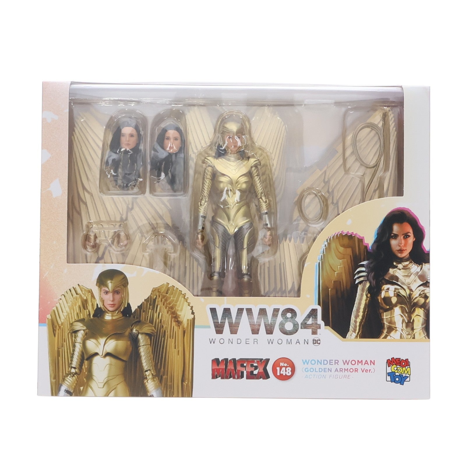 【中古即納】[FIG] マフェックス No.148 MAFEX WONDER WOMAN GOLDEN ARMOR Ver.(ワンダーウーマン ゴールデンアーマーver) WONDER WOMAN 84(ワンダーウーマン 1984) 完成品 可動フィギュア メディコム・トイ(20230122)