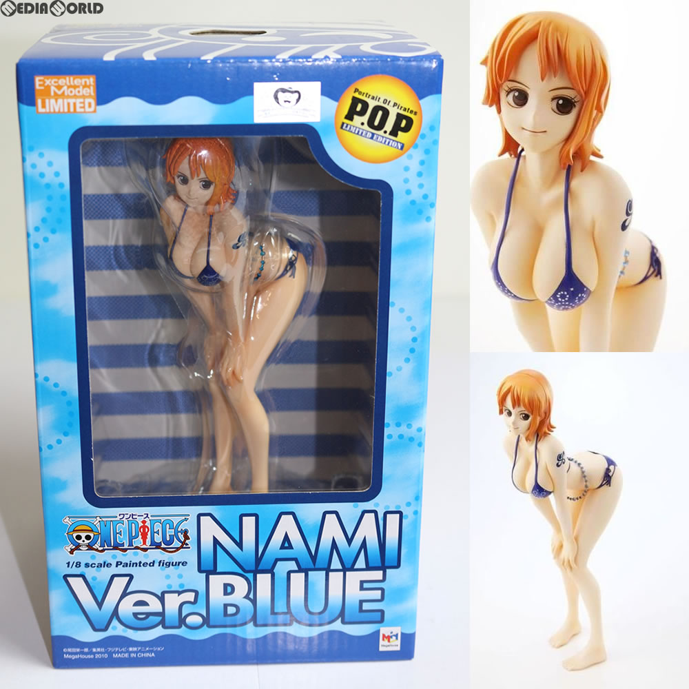 【中古即納】[FIG] Portrait.Of.Pirates P.O.P LIMITED EDITION ナミ Ver.BLUE ONE PIECE(ワンピース) 1/8 完成品 フィギュア メガトレショップ&プレミアムバンダイ限定 メガハウス(20101212)