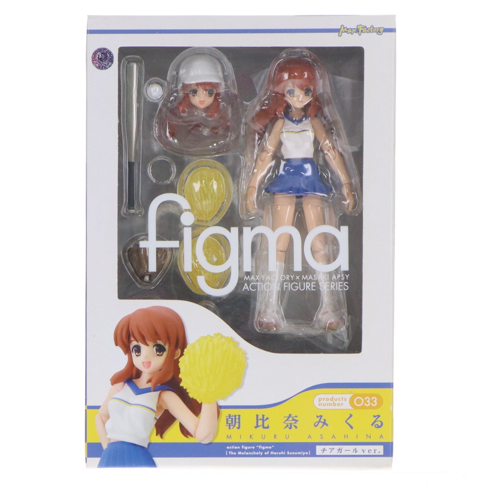 【中古即納】[FIG] figma(フィグマ) 033 朝比奈みくる(あさひなみくる) チアガールver. 涼宮ハルヒの憂鬱 完成品 可動フィギュア マックスファクトリー(20090401)