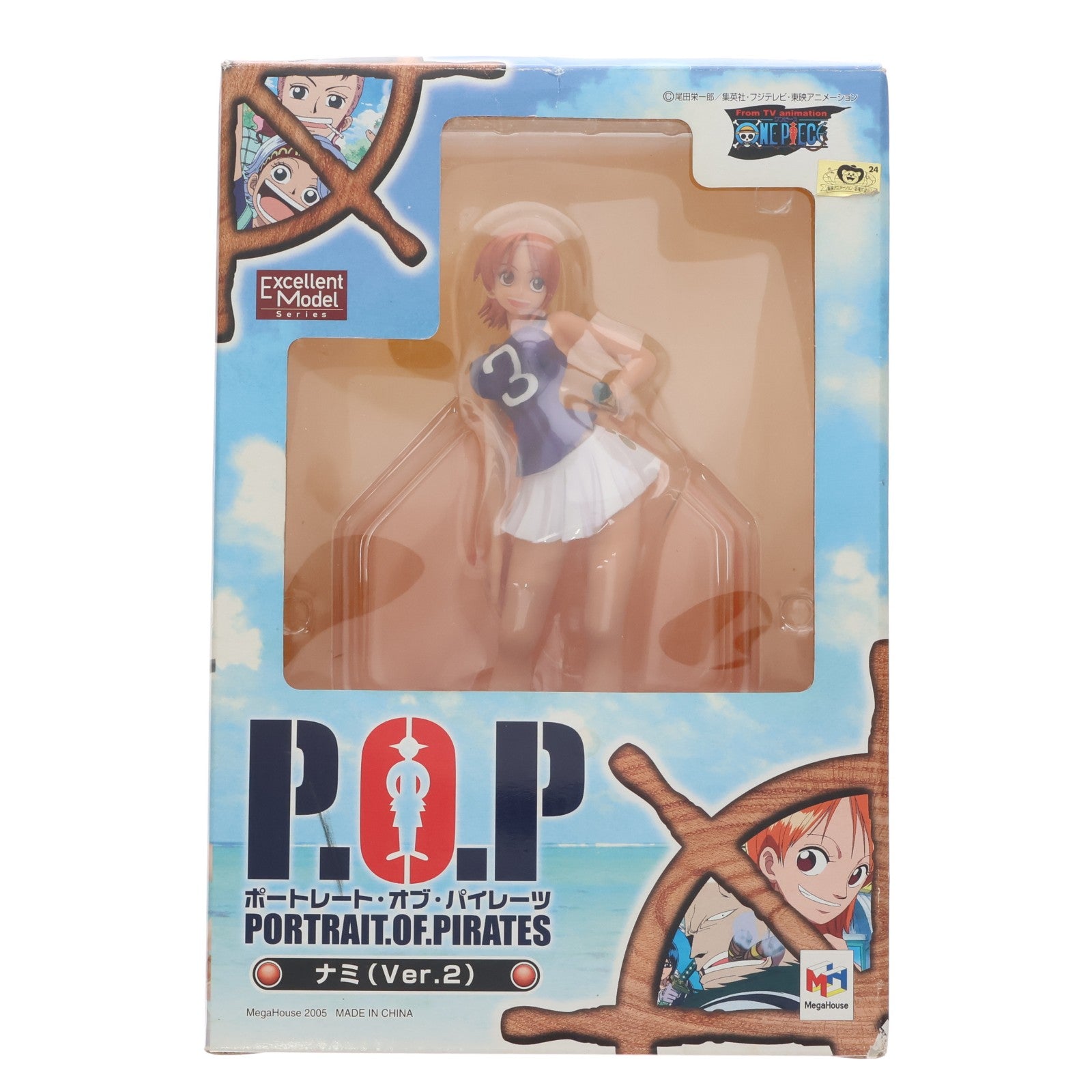 【中古即納】[FIG] エクセレントモデル Portrait.Of.Pirates P.O.P ワンピースシリーズ4 ナミ Ver.2 ONE PIECE 1/8 完成品 フィギュア メガハウス(20051228)