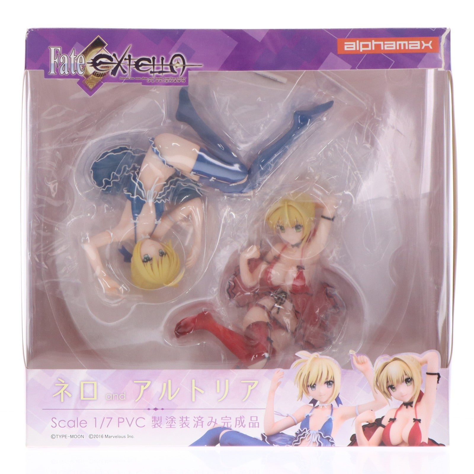 【中古即納】[FIG] ネロ・クラウディウス&アルトリア・ペンドラゴン Fate/EXTELLA(フェイト/エクステラ) 1/7 完成品 フィギュア(AX-0176) アルファマックス(20180613)