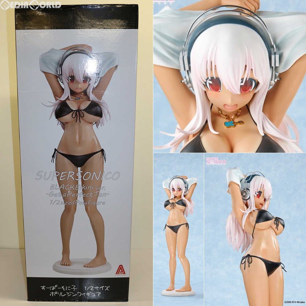 【中古即納】[FIG] 一部店舗流通限定 すーぱーそに子 日焼けVer. 黒ビキニ 1/2 完成品 フィギュア A-TOYS(20140731)