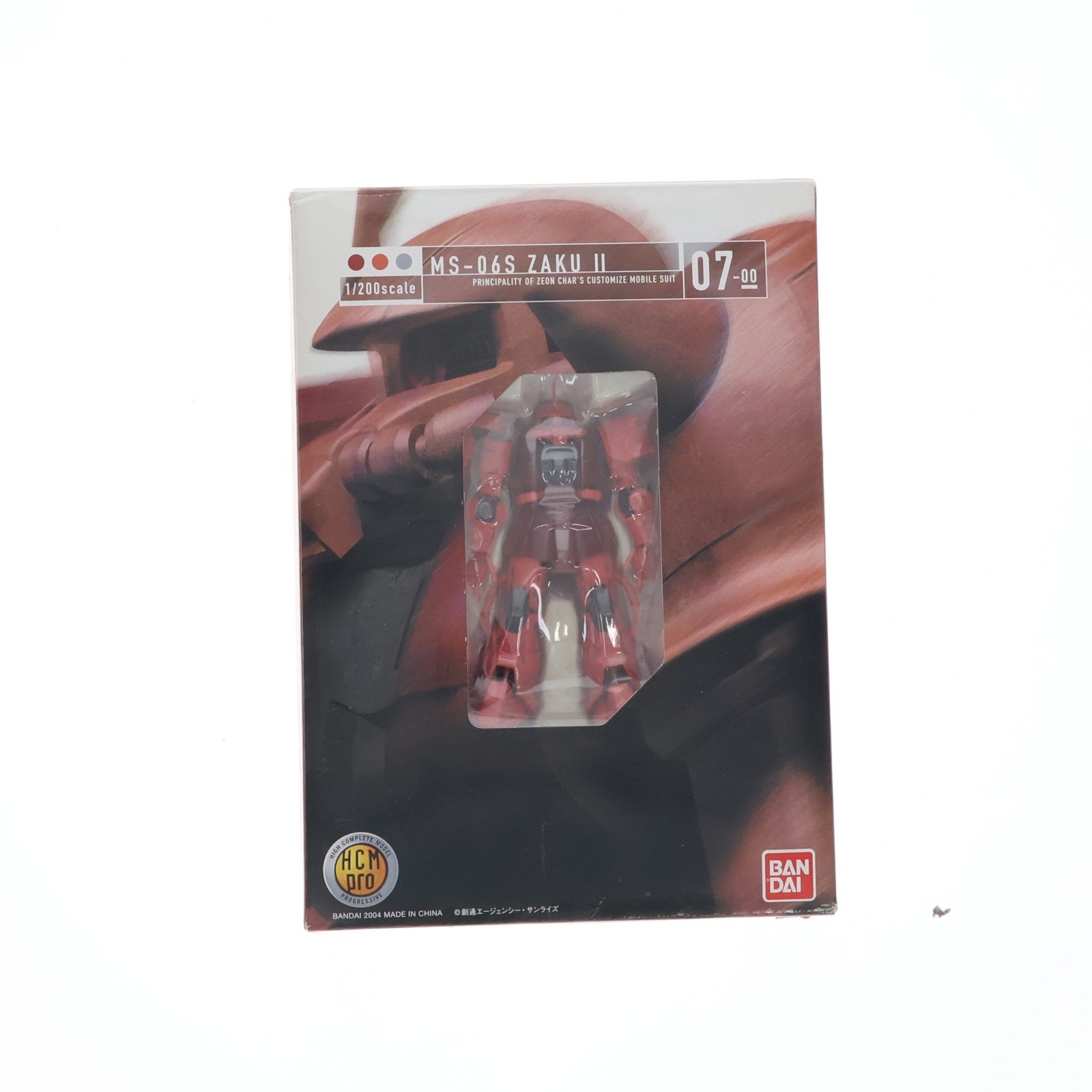 【中古即納】[FIG] HCM-Pro 07-00 MS-06S シャア専用ザク 機動戦士ガンダム 1/200 完成品 可動フィギュア バンダイ(20041113)