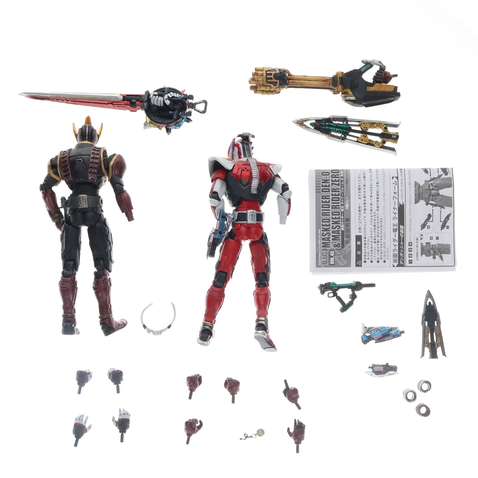 【中古即納】[FIG] S.I.C. VOL.45 仮面ライダー電王ライナーフォーム&仮面ライダーゼロノスゼロフォーム 完成品 可動フィギュア バンダイ(20090131)