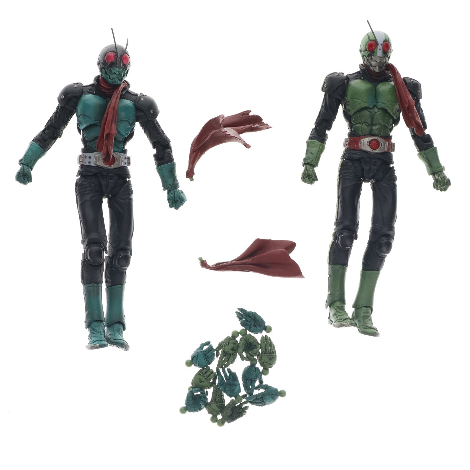 【中古即納】[FIG] MOVIE REALIZATION 仮面ライダー1号・2号(仮面ライダーTHE FIRST) 完成品 可動フィギュア バンダイ(20060527)