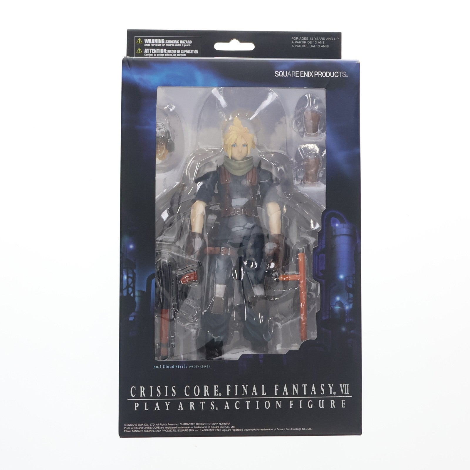 【中古即納】[FIG] PLAY ARTS(プレイアーツ) クラウド・ストライフ CRISIS CORE FINAL FANTASY VII(クライシスコアファイナルファンタジー7) 完成品 可動フィギュア スクウェア・エニックス(20090122)
