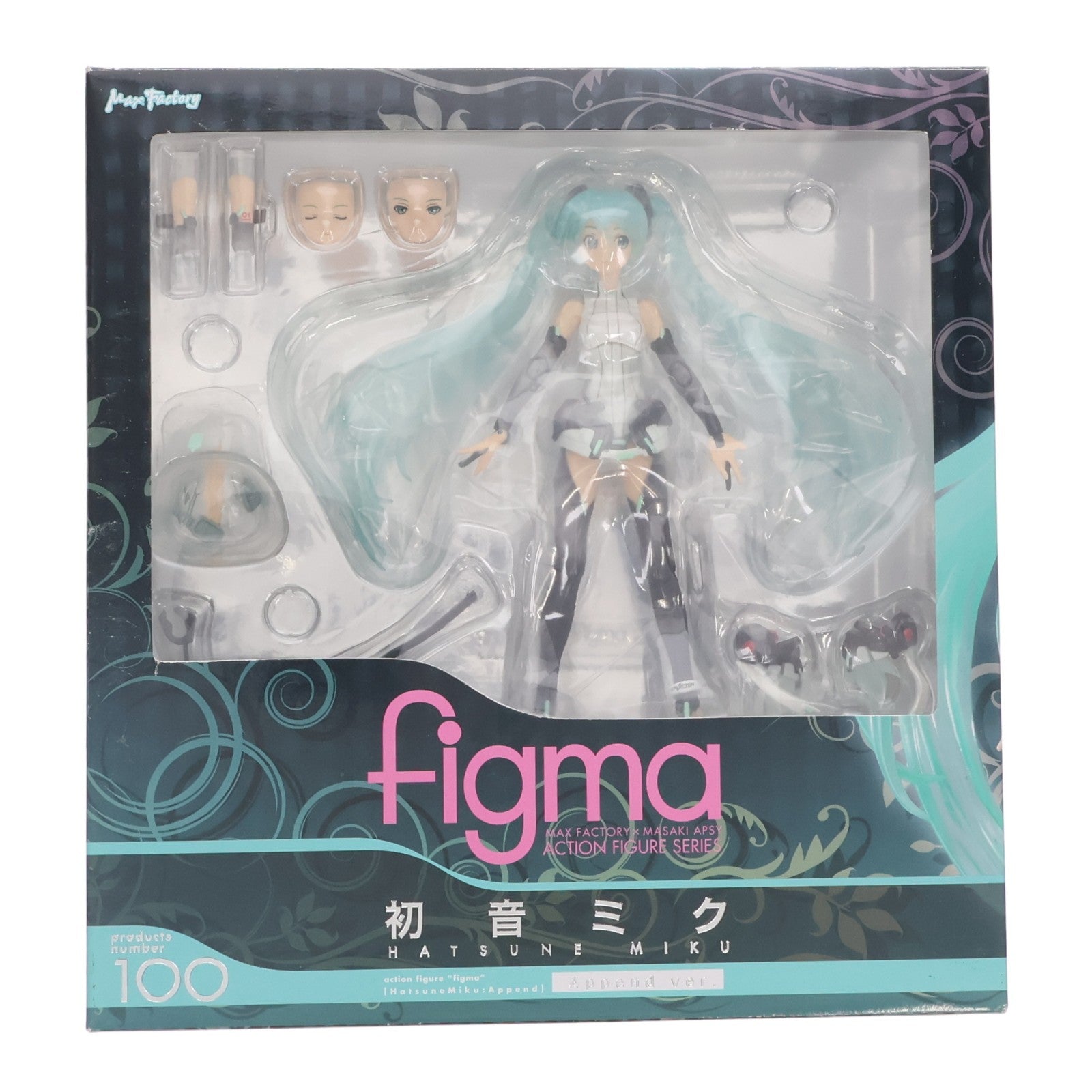 【中古即納】[FIG] figma(フィグマ) 100 初音ミク Append ver. 初音ミク・アペンド 完成品 可動フィギュア マックスファクトリー(20110906)