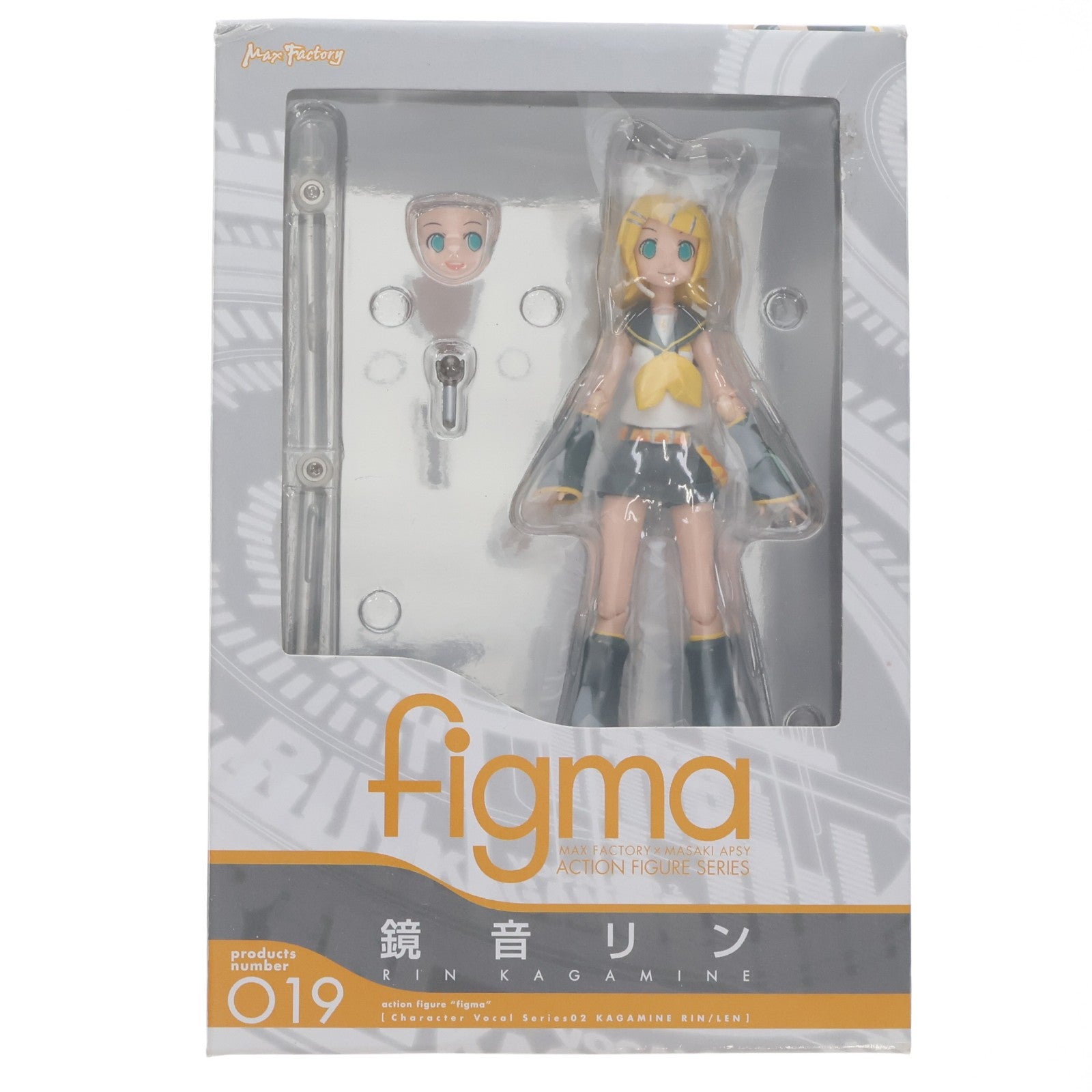 【中古即納】[FIG] figma(フィグマ) 019 鏡音リン(かがみねりん) キャラクター・ボーカル・シリーズ02 鏡音リン・レン 完成品 可動フィギュア マックスファクトリー(20081124)
