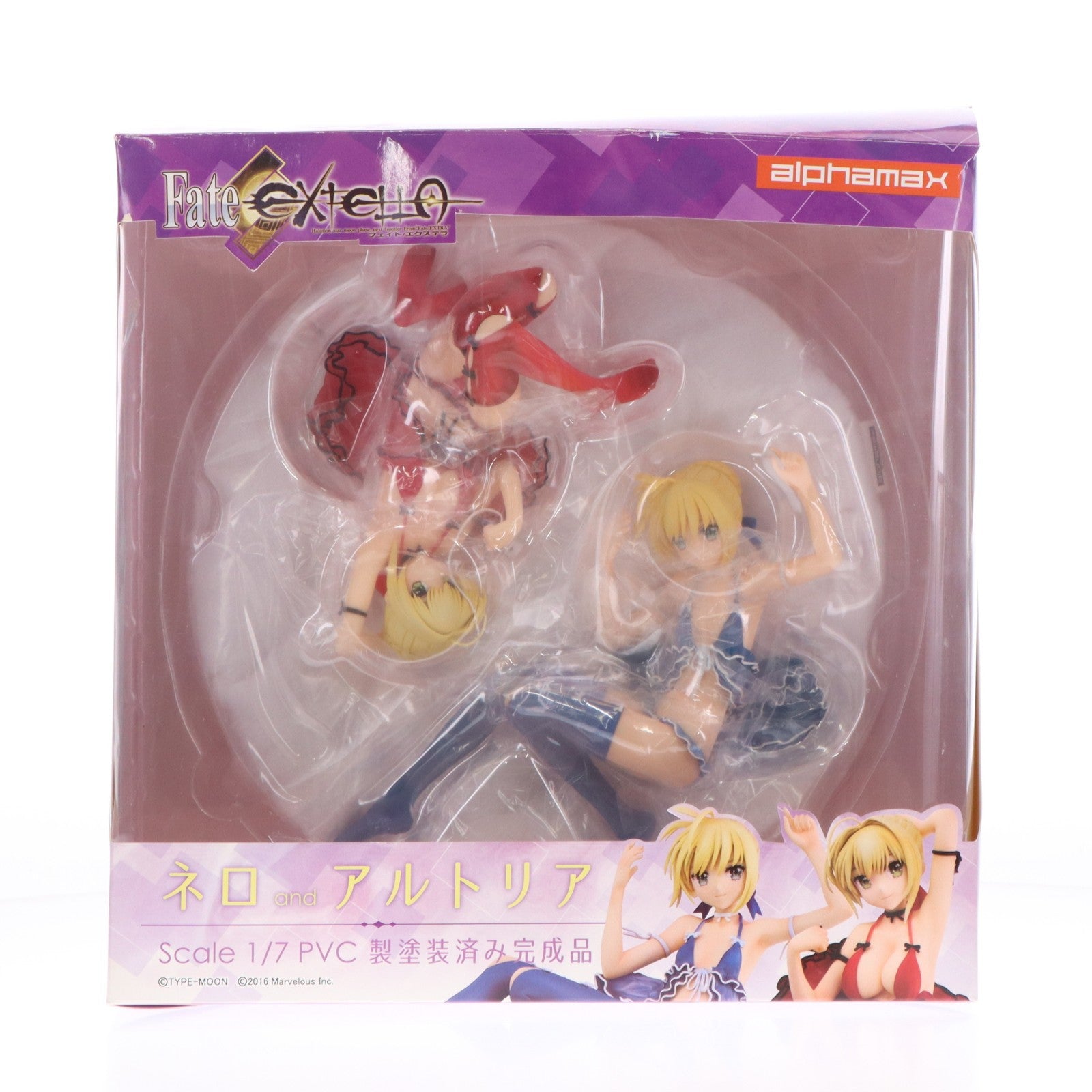 【中古即納】[FIG] ネロ・クラウディウス&アルトリア・ペンドラゴン Fate/EXTELLA(フェイト/エクステラ) 1/7 完成品 フィギュア(AX-0176) アルファマックス(20180613)