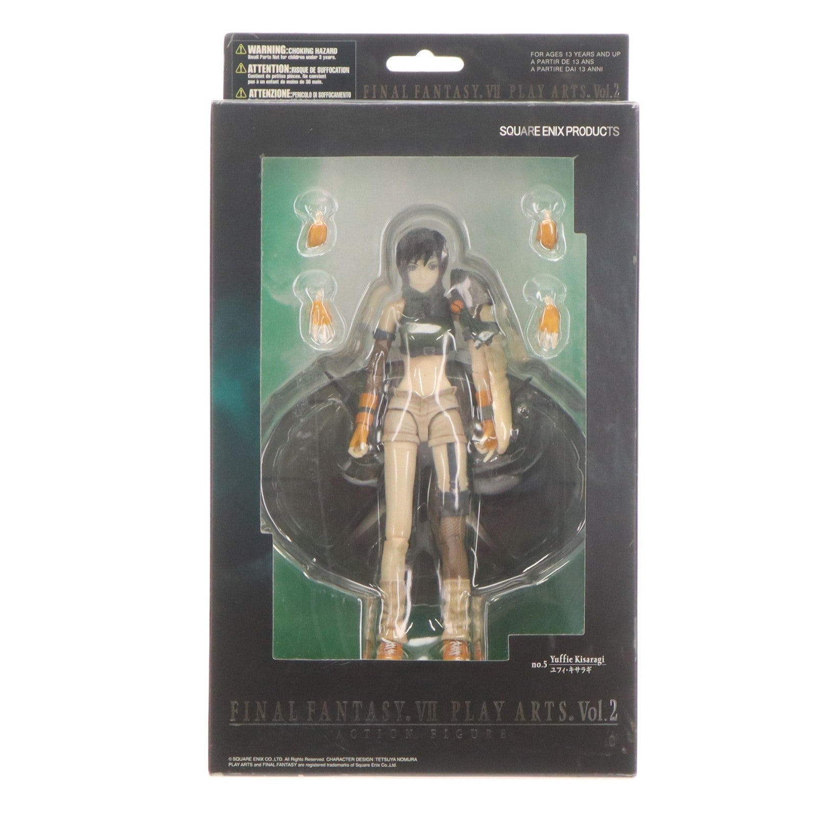 【中古即納】[FIG] PLAY ARTS(プレイアーツ) ユフィ・キサラギ Vol.2 FINAL FANTASY VII(ファイナルファンタジー7) 完成品 可動フィギュア スクウェア・エニックス(20080630)