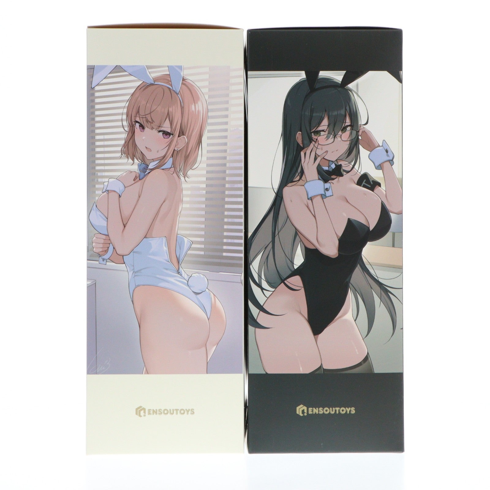 【中古即納】[FIG] 黒バニー葵&白バニー夏芽 2体セット イコモチ オリジナルキャラクター 1/6 完成品 フィギュア ENSOUTOYS(エンソウトイズ)(20230709)