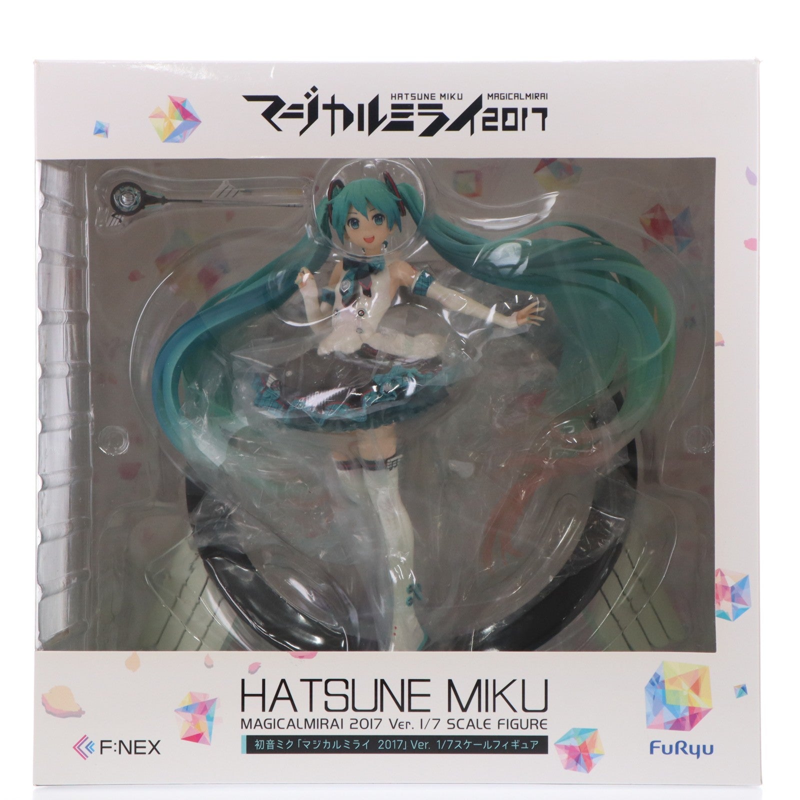 【中古即納】[FIG] ラバーストラップ付属 初音ミク「マジカルミライ 2017」Ver. キャラクター・ボーカル・シリーズ01 初音ミク 1/7 完成品 フィギュア マジカルミライ2017&F:NEX&あみあみ限定(AMU-FNX101) フリュー(20180228)