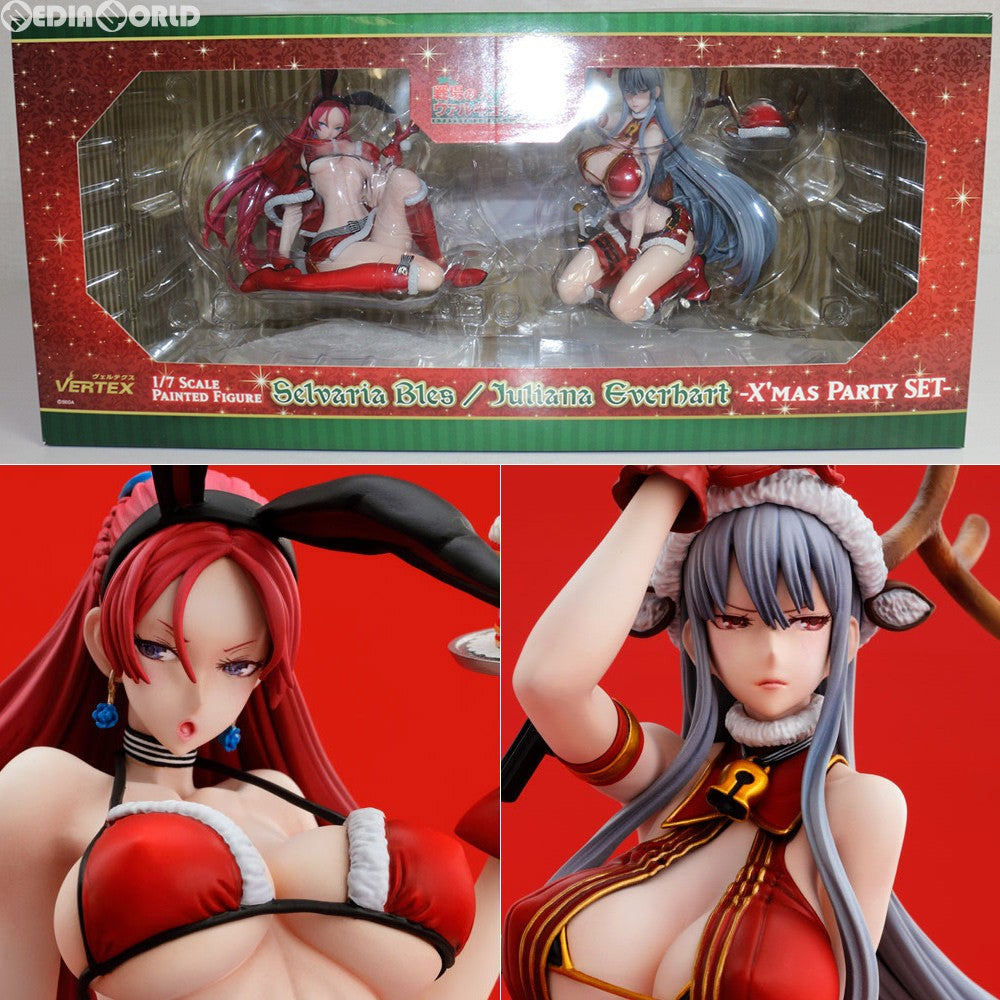 【中古即納】[FIG] セルベリア・ブレス/ユリアナ・エーベルハルト-X'mas Party SET-(クリスマスパーティーセット) 戦場のヴァルキュリアDUEL 1/7 完成品 フィギュア ヴェルテクス(20170531)