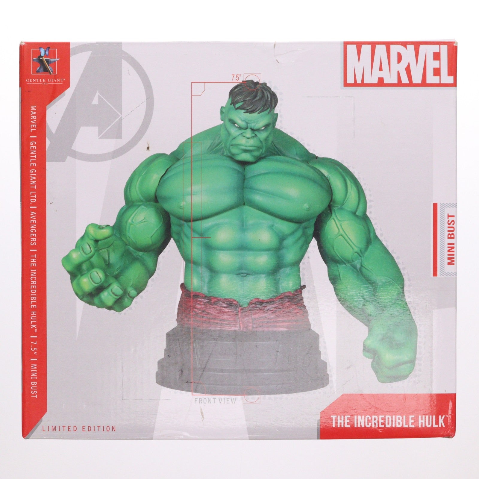 【中古即納】[FIG] マーベル・ミニバスト ハルク MARVEL COMICS(マーベル・コミック) 完成品 フィギュア(海外流通版) ジェントル・ジャイアント(20120131)