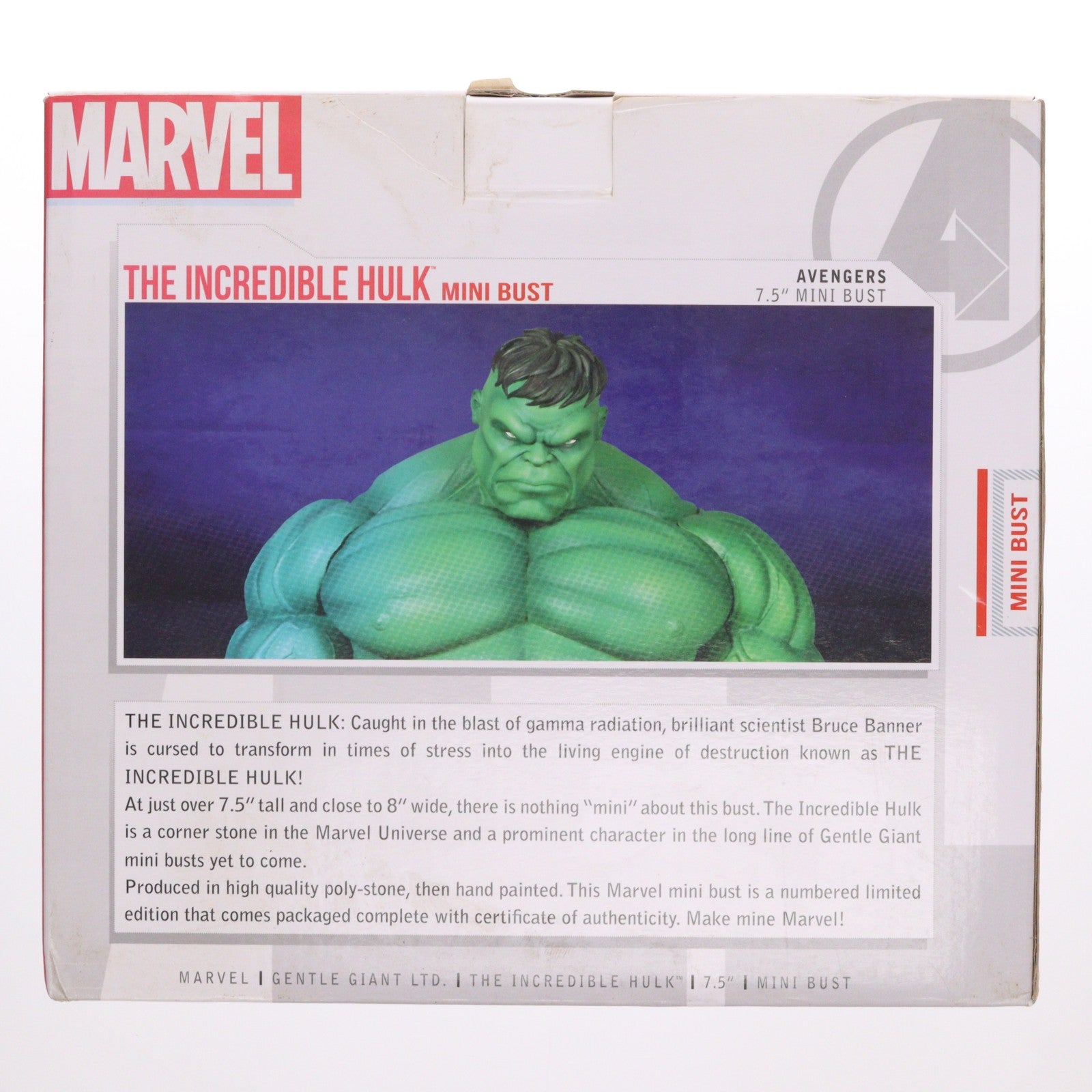 【中古即納】[FIG] マーベル・ミニバスト ハルク MARVEL COMICS(マーベル・コミック) 完成品 フィギュア(海外流通版) ジェントル・ジャイアント(20120131)