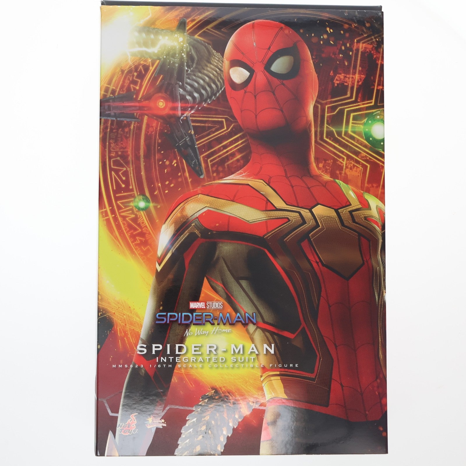 【中古即納】[FIG] ムービー・マスターピース スパイダーマン(インテグレーテッドスーツ版) スパイダーマン:ノー・ウェイ・ホーム 1/6 完成品 可動フィギュア(MMS623) ホットトイズ(20230126)
