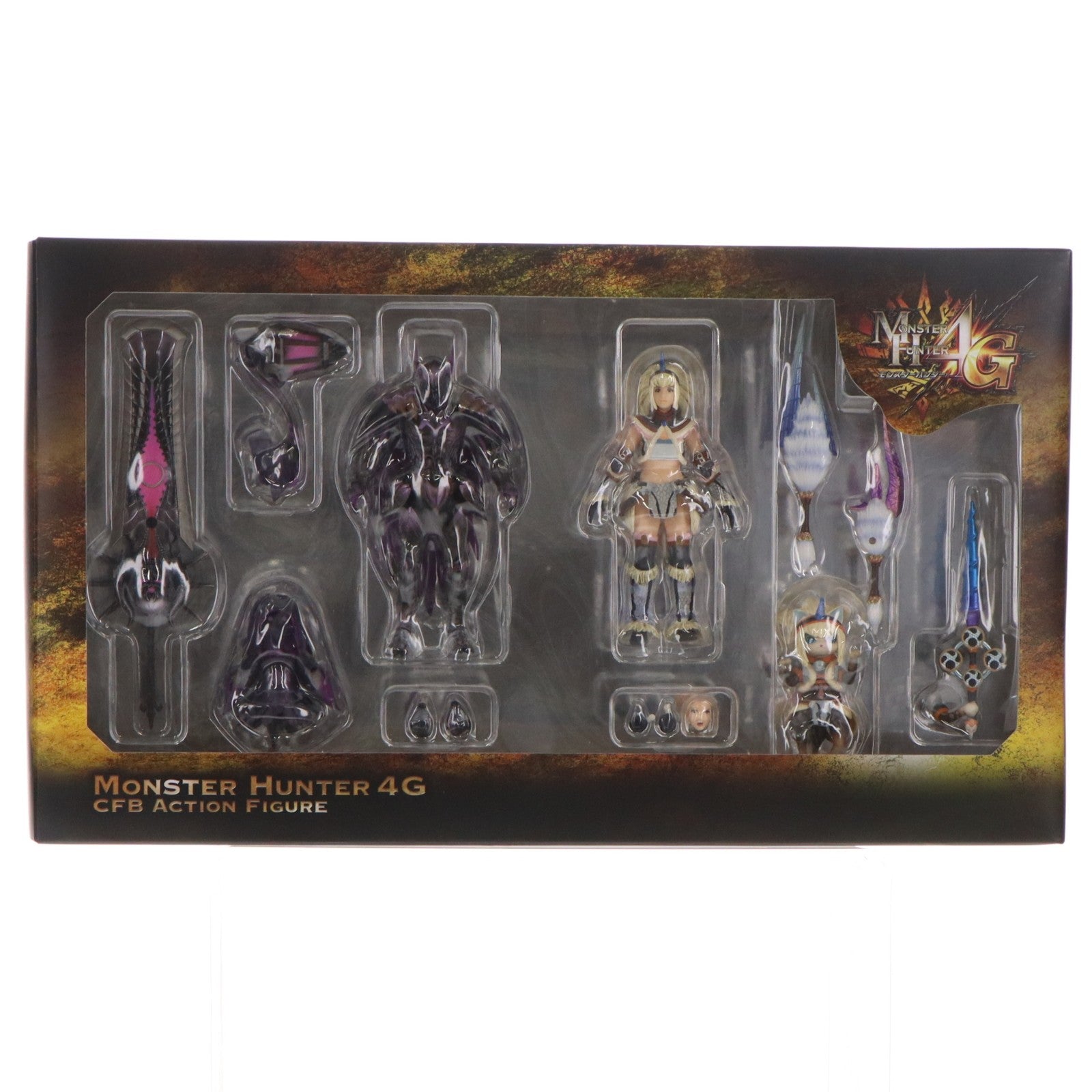 【中古即納】[FIG] イーカプコン限定 カプコンフィギュアビルダー フル可動CFBアクションモデル 4体セット モンスターハンター4G 完成品 可動フィギュア カプコン(20141011)