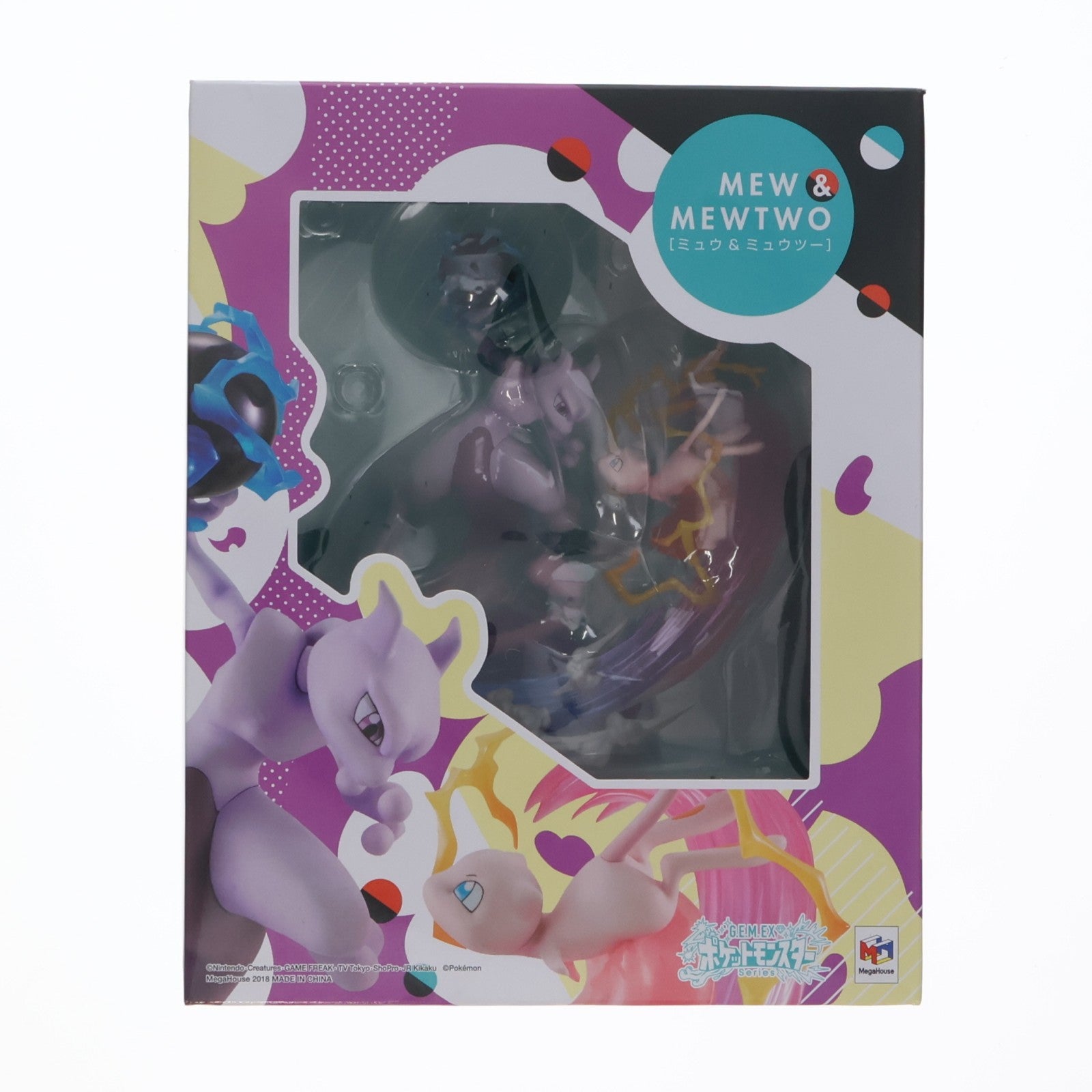 【中古即納】[FIG] G.E.M.EXシリーズ ミュウ&ミュウツー ポケットモンスター 完成品 フィギュア メガハウス(20181130)
