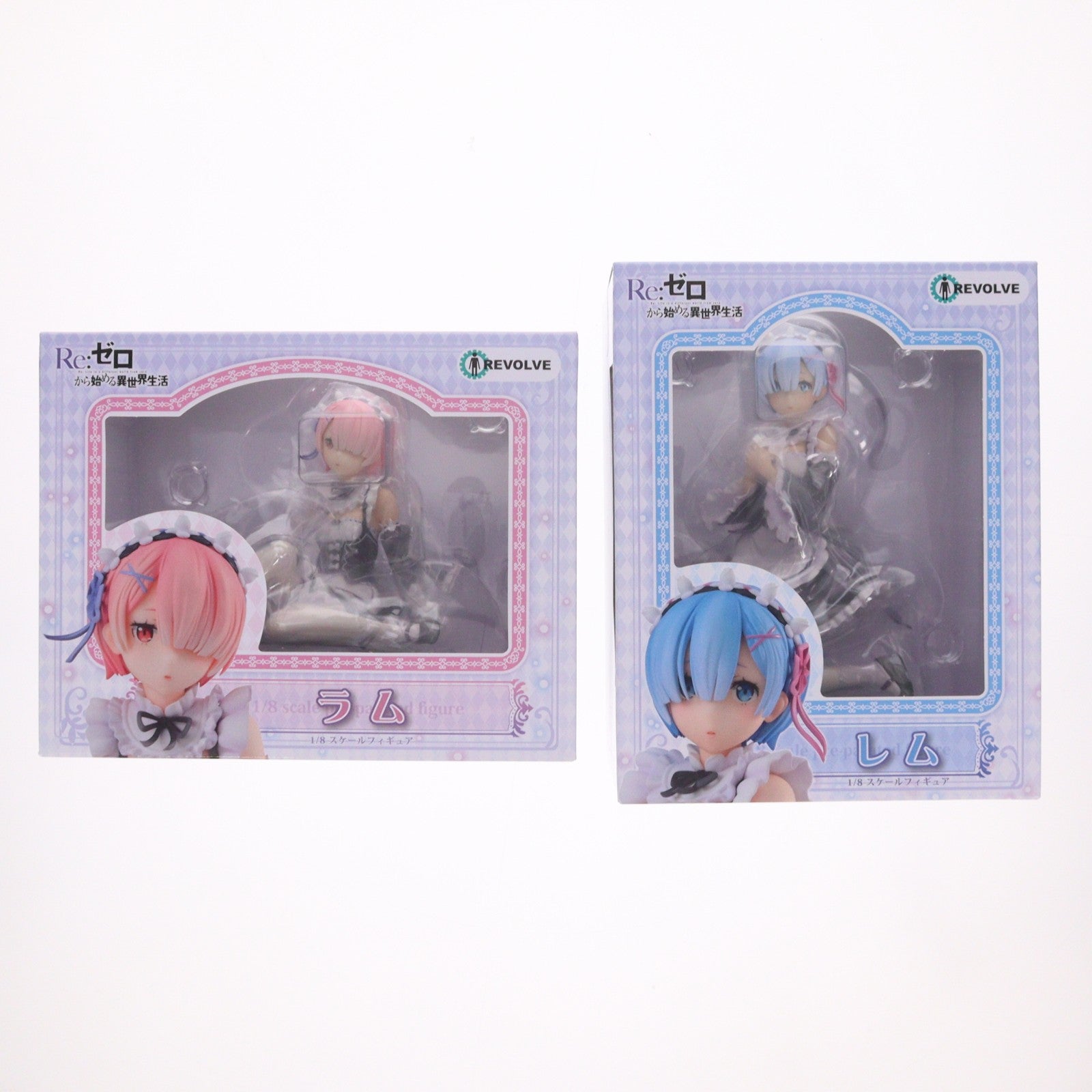 【中古即納】[FIG] 電撃屋限定 レム&ラム 電撃スペシャルセット Re:ゼロから始める異世界生活 1/8 完成品 フィギュア リボルブ(20180331)