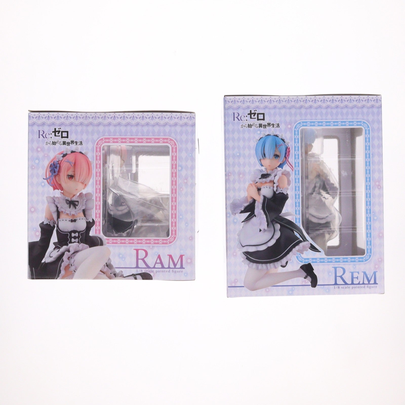 【中古即納】[FIG] 電撃屋限定 レム&ラム 電撃スペシャルセット Re:ゼロから始める異世界生活 1/8 完成品 フィギュア リボルブ(20180331)