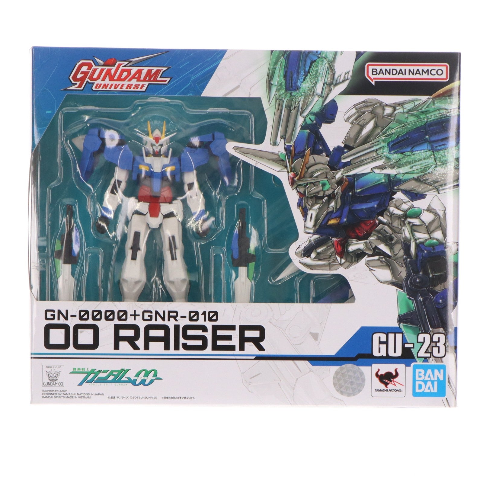 【中古即納】[FIG] GUNDAM UNIVERSE(ガンダムユニバース) GN-0000+GNR-010 00 RAISER(ダブルオーライザー) 機動戦士ガンダム00(ダブルオー) 完成品 可動フィギュア バンダイスピリッツ(20220923)