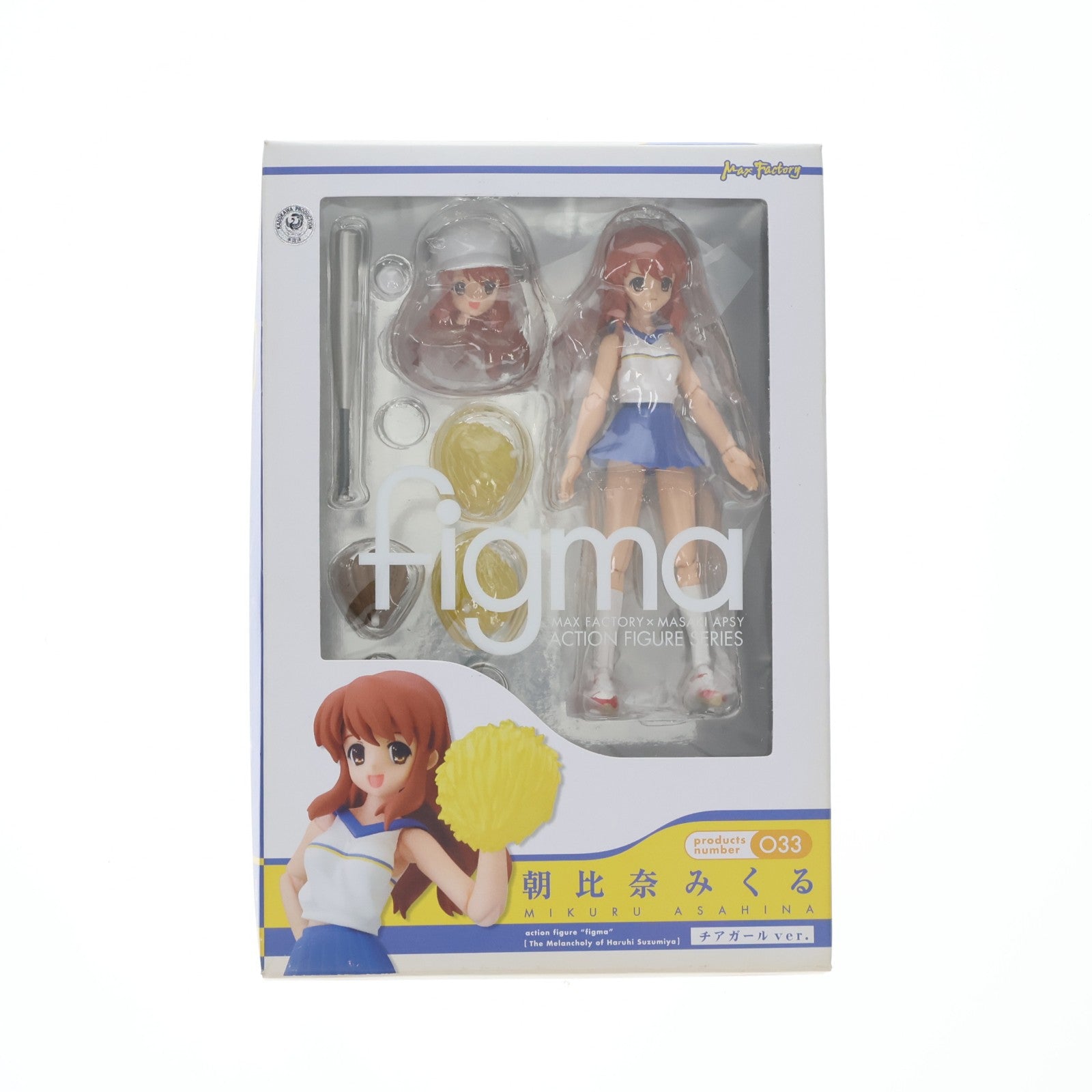 【中古即納】[FIG] figma(フィグマ) 033 朝比奈みくる(あさひなみくる) チアガールver. 涼宮ハルヒの憂鬱 完成品 可動フィギュア マックスファクトリー(20090401)