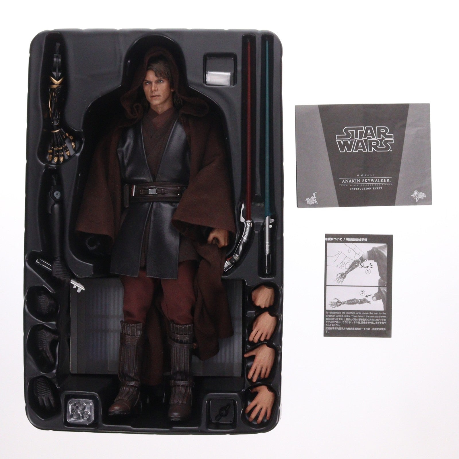 【中古即納】[FIG] ムービー・マスターピース アナキン・スカイウォーカー STAR WARS(スター・ウォーズ) エピソード3/シスの復讐 1/6 完成品 可動フィギュア(MM#437) ホットトイズ(20180530)