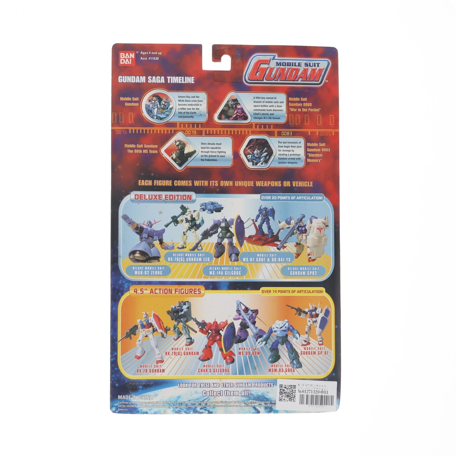 【中古即納】[FIG] MS IN ACTION!!(モビルスーツ・イン・アクション) RGM-79[G] ジム・スナイパー&ジェット・コア・ブースター デラックスエディション US版 機動戦士ガンダム 第08MS小隊 完成品 可動フィギュア(11639) バンダイ(20031231)