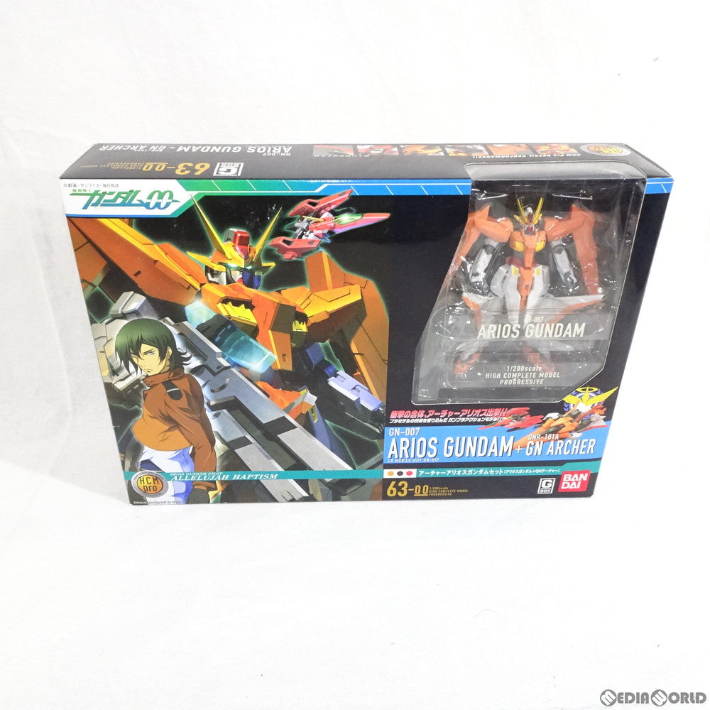 【中古即納】[FIG] HCM-Pro 63 G-BOX アーチャーアリオスガンダムセット(アリオスガンダム+GNアーチャー) 機動戦士ガンダム00(ダブルオー) 1/200 完成品 可動フィギュア バンダイ(20090110)