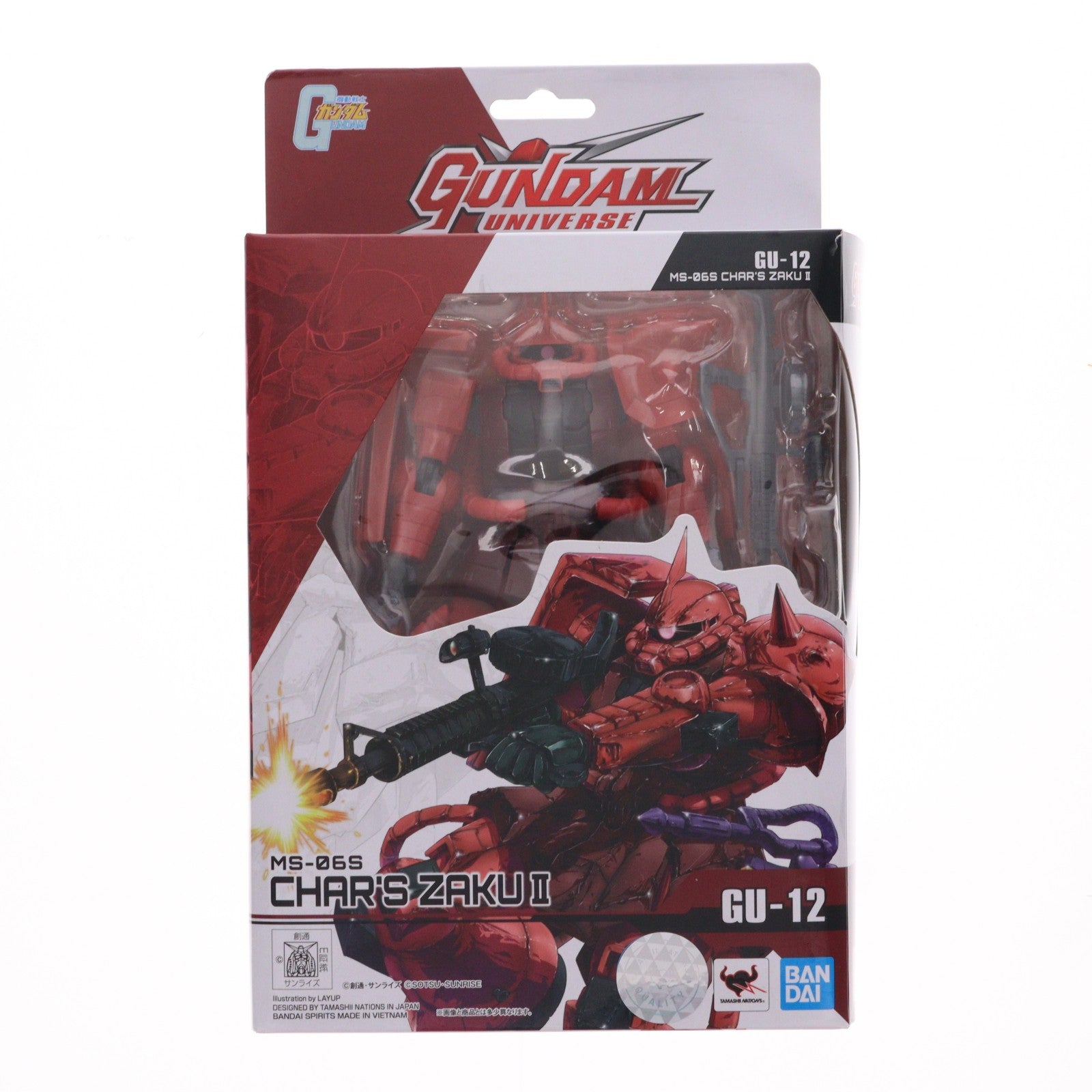 【中古即納】[FIG] GUNDAM UNIVERSE(ガンダムユニバース) MS-06S CHAR'S ZAKU II(シャア専用ザクII) 機動戦士ガンダム 完成品 可動フィギュア バンダイスピリッツ(20210529)