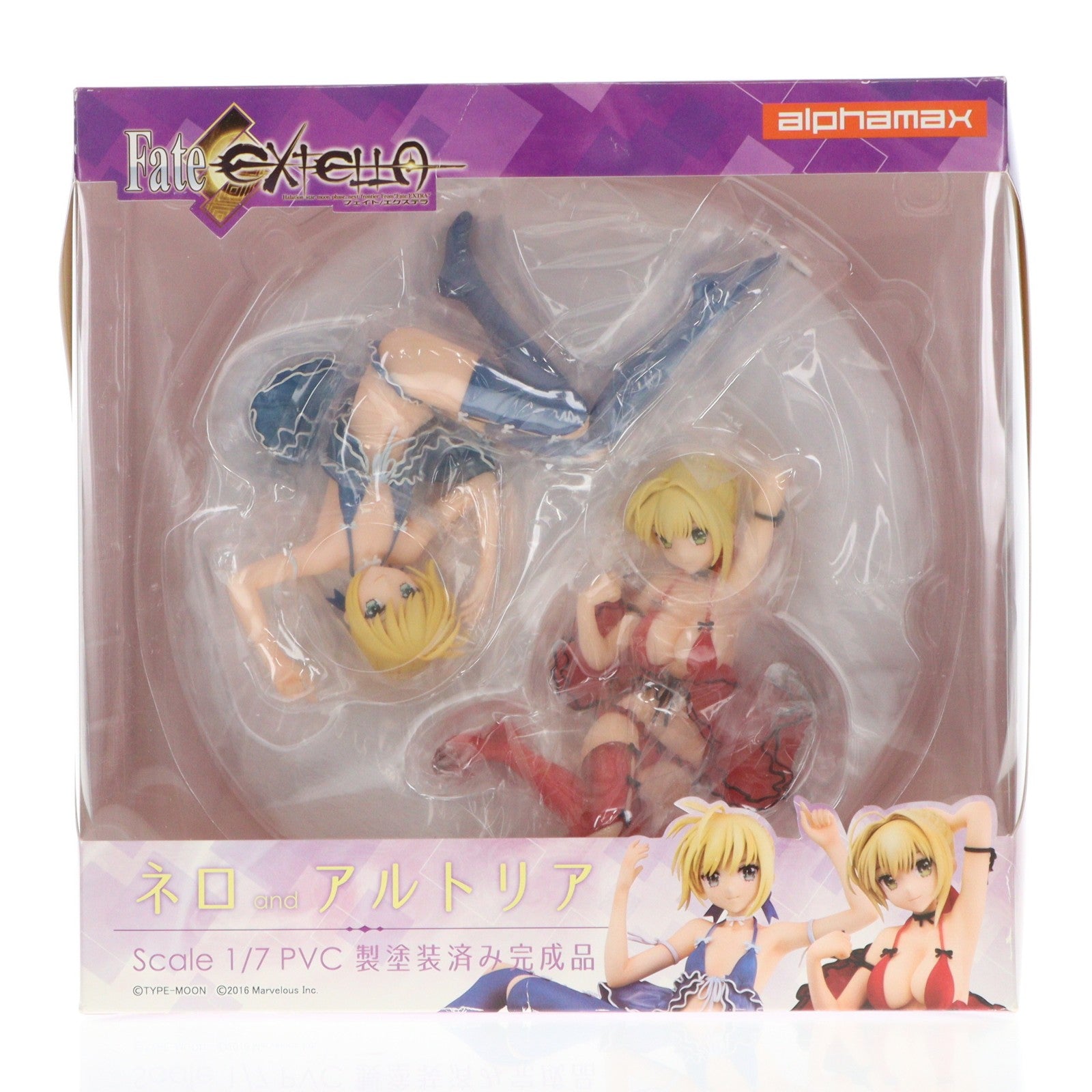 【中古即納】[FIG] ネロ・クラウディウス&アルトリア・ペンドラゴン Fate/EXTELLA(フェイト/エクステラ) 1/7 完成品 フィギュア(AX-0176) アルファマックス(20180613)