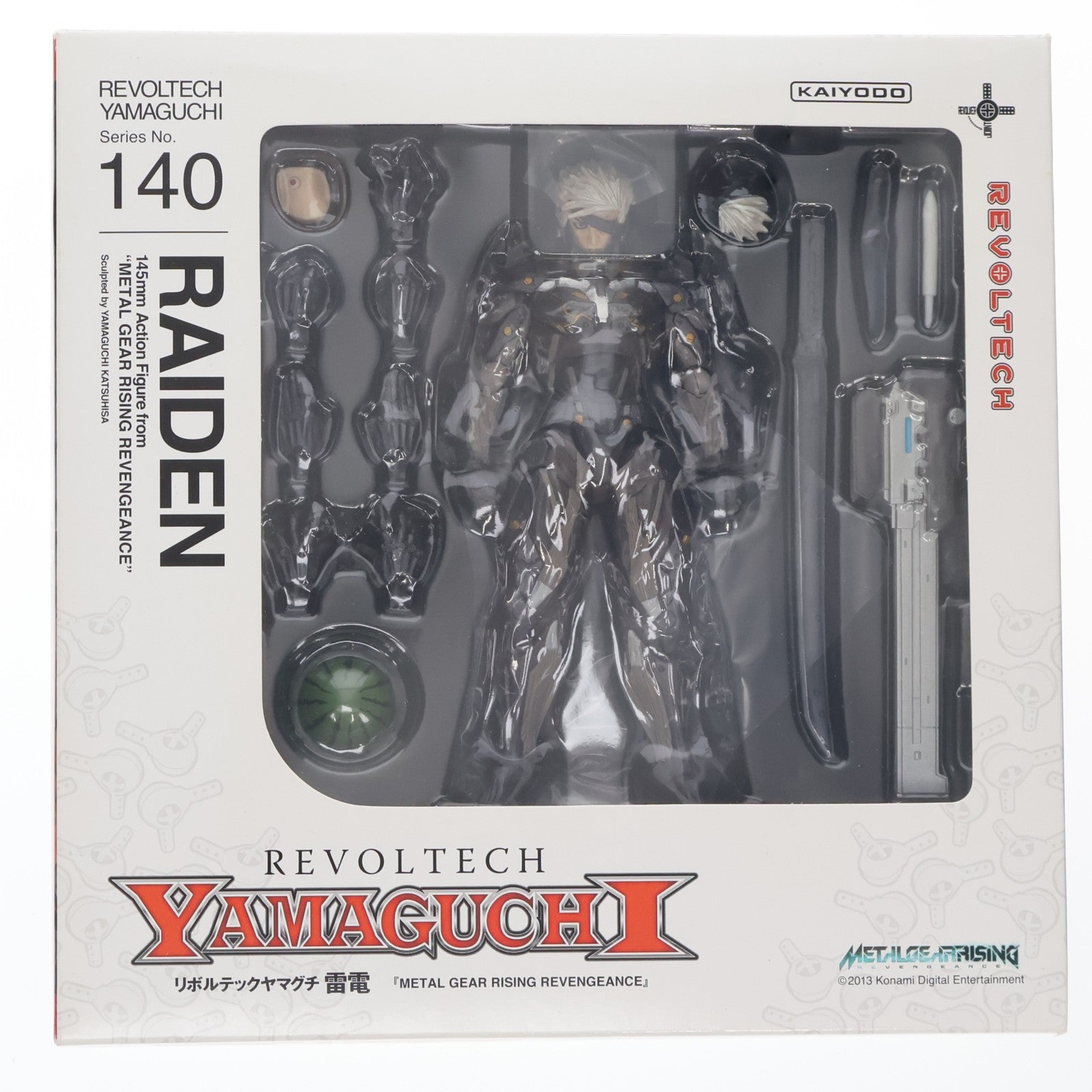 【中古即納】[FIG] リボルテックヤマグチ No.140 雷電(らいでん) METAL GEAR RISING REVENGEANCE(メタルギアライジングリベンジェンス) 完成品 可動フィギュア 海洋堂(20131115)